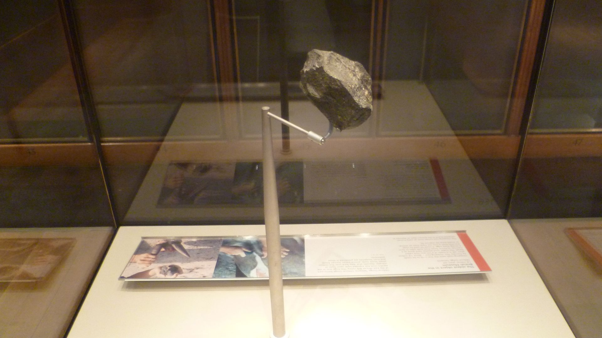 1.8 million years old human made object displayed at the British Museum.