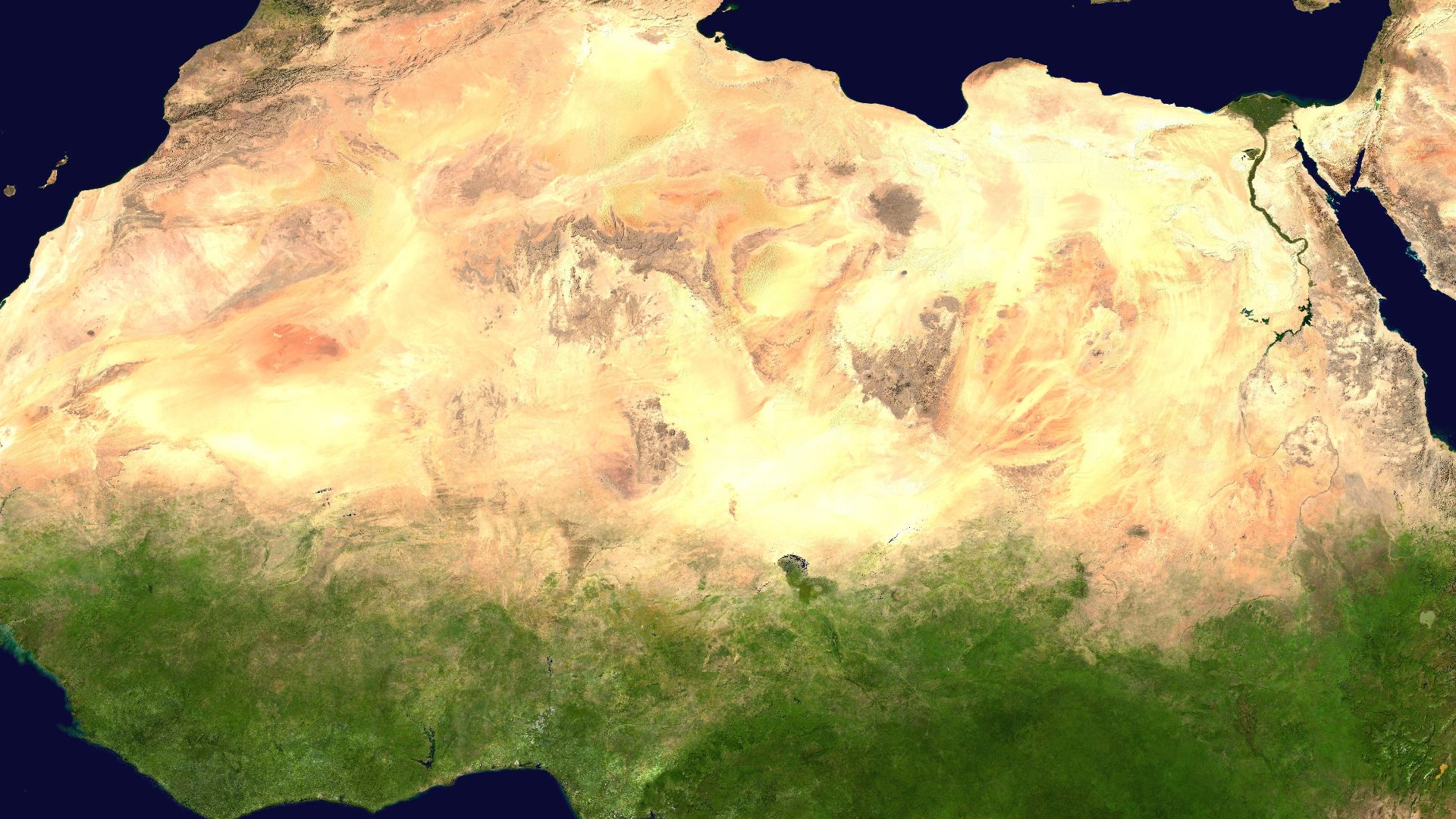 Sahara desert from space.