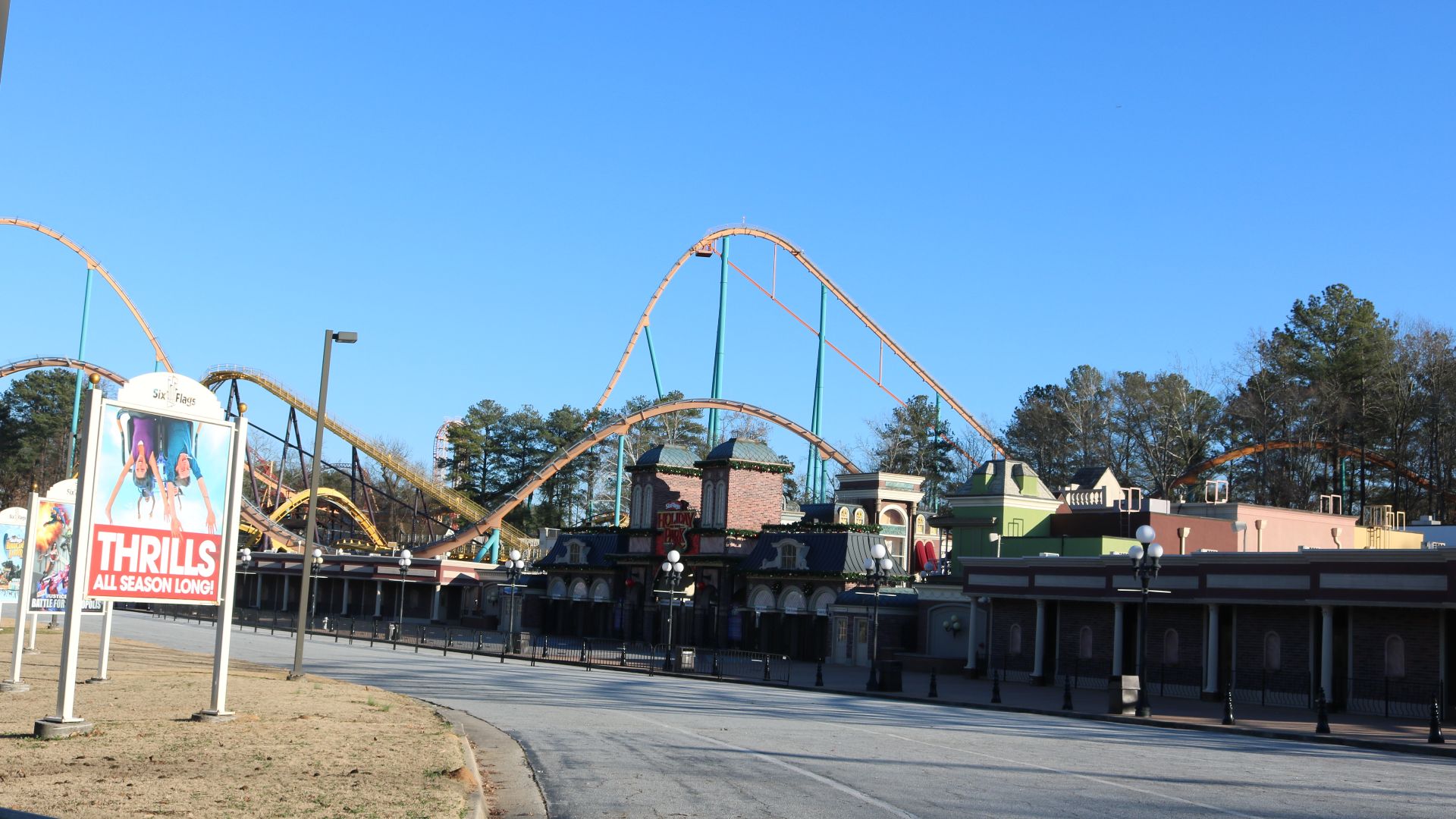 These are shots I took from just outside the gate of Six Flags in the off-season.