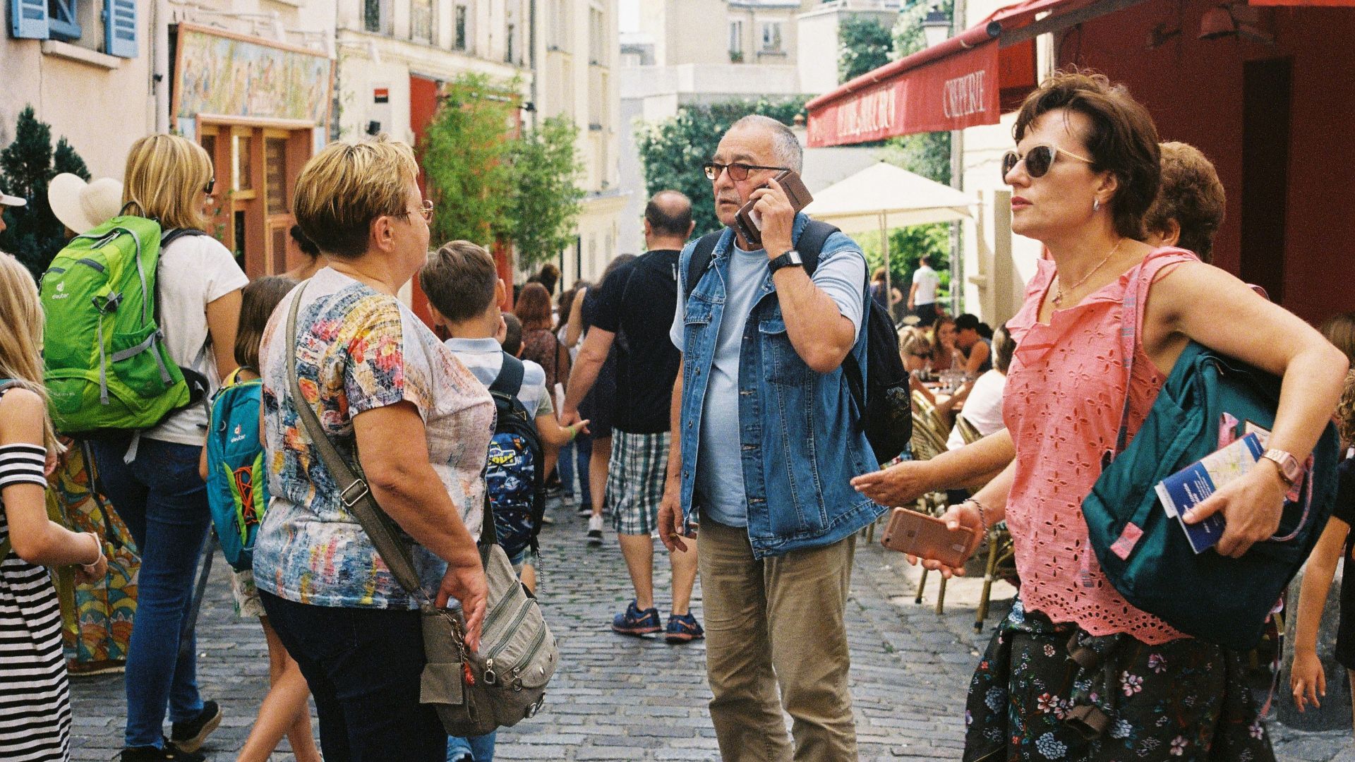 people on street