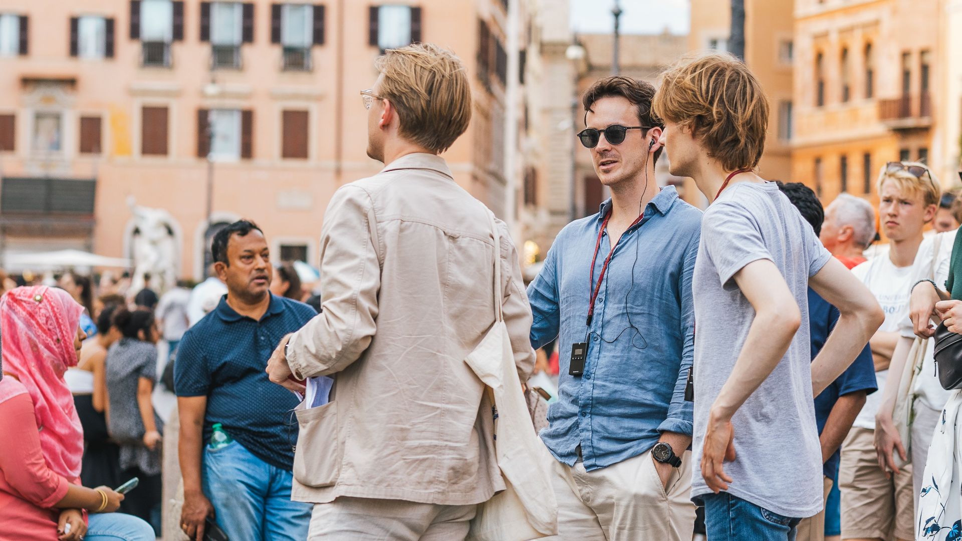 The center of Rome full of tourists