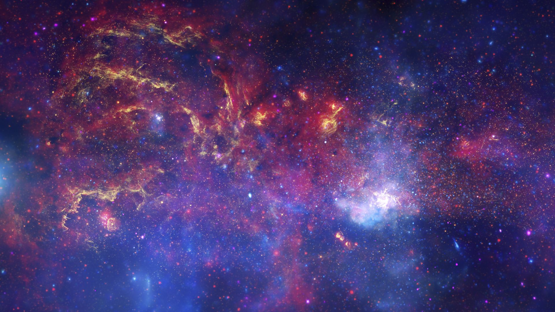 In celebration of the International Year of Astronomy 2009, NASA's Great Observatories -- the Hubble Space Telescope, the Spitzer Space Telescope, and the Chandra X-ray Observatory -- have produced a matched trio of images of the central region of our Mil