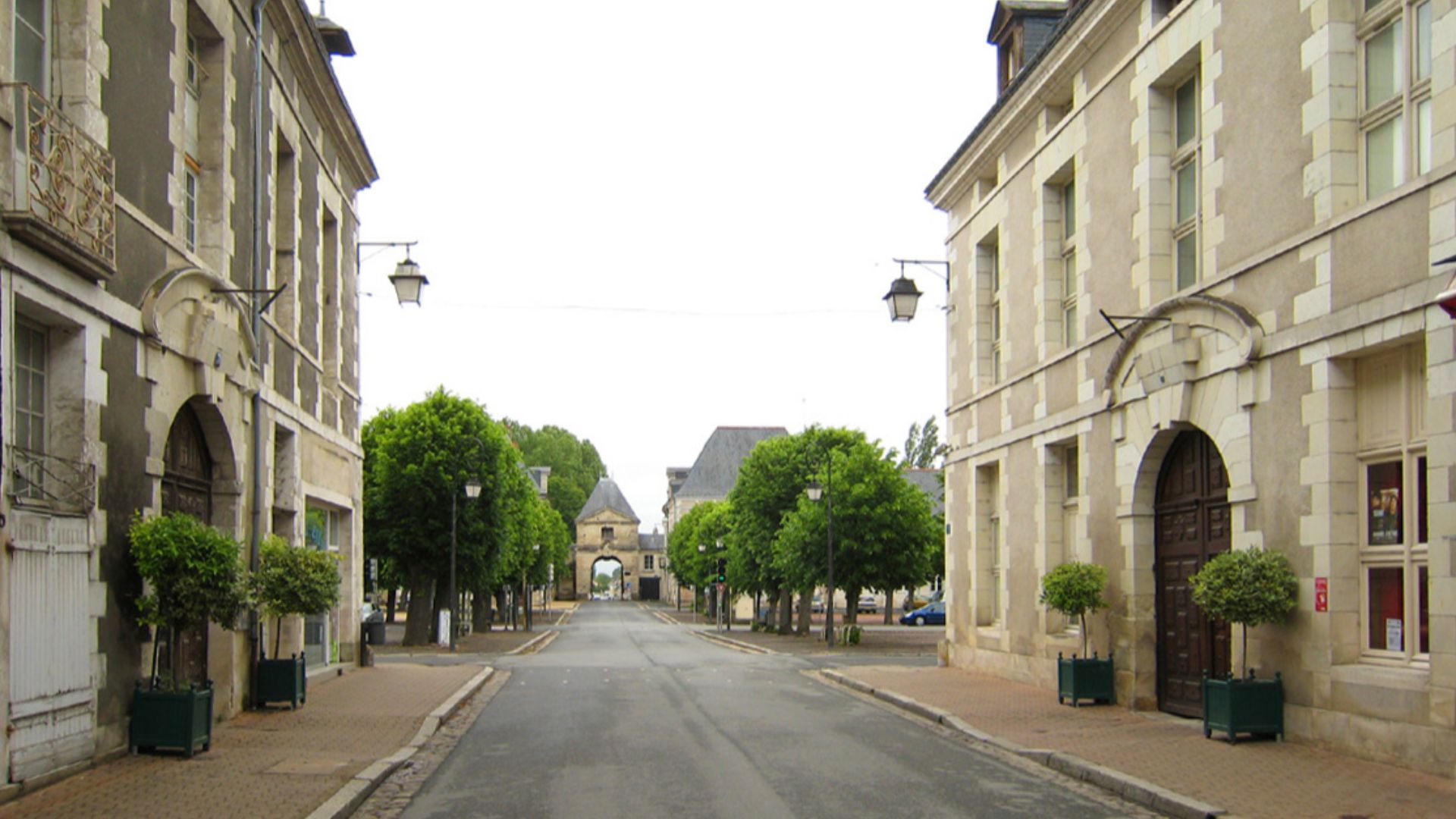 town of Richelieu, France, Grande Rue near Place des Religieuses