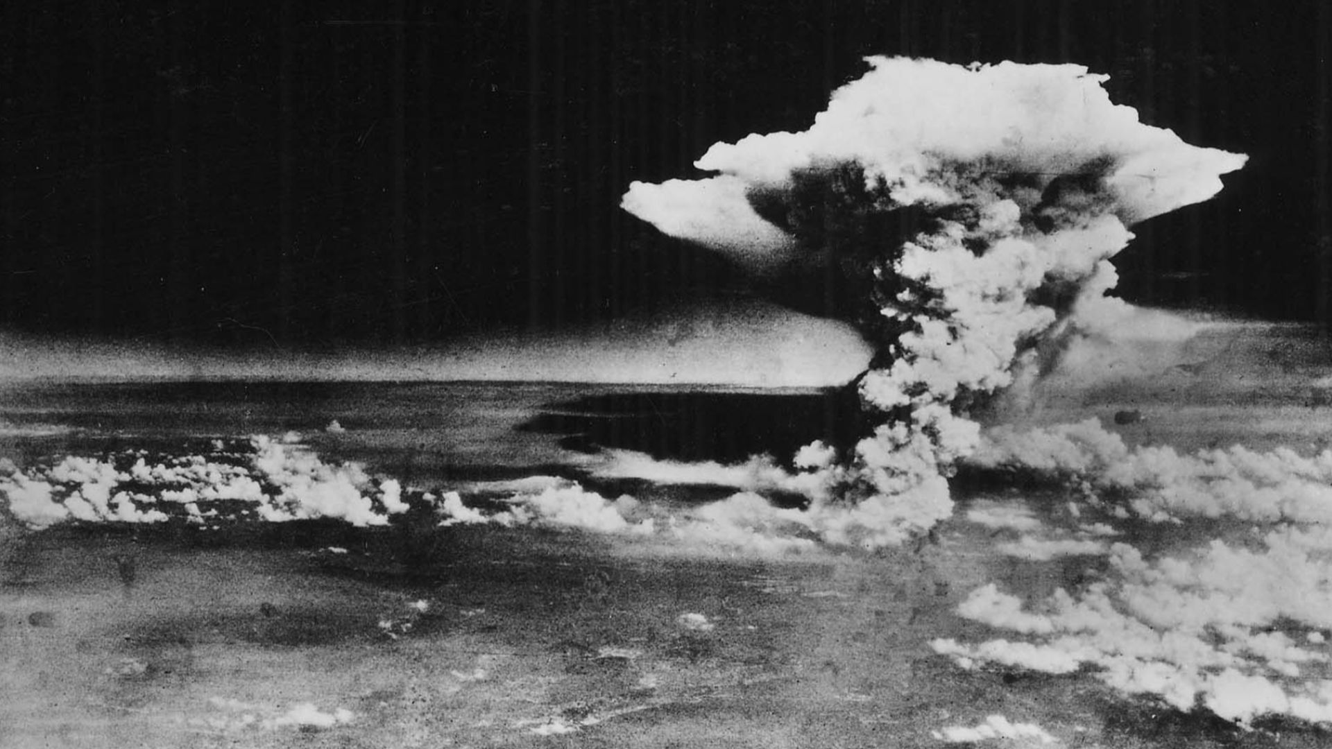 Atomic cloud over Hiroshima, taken from