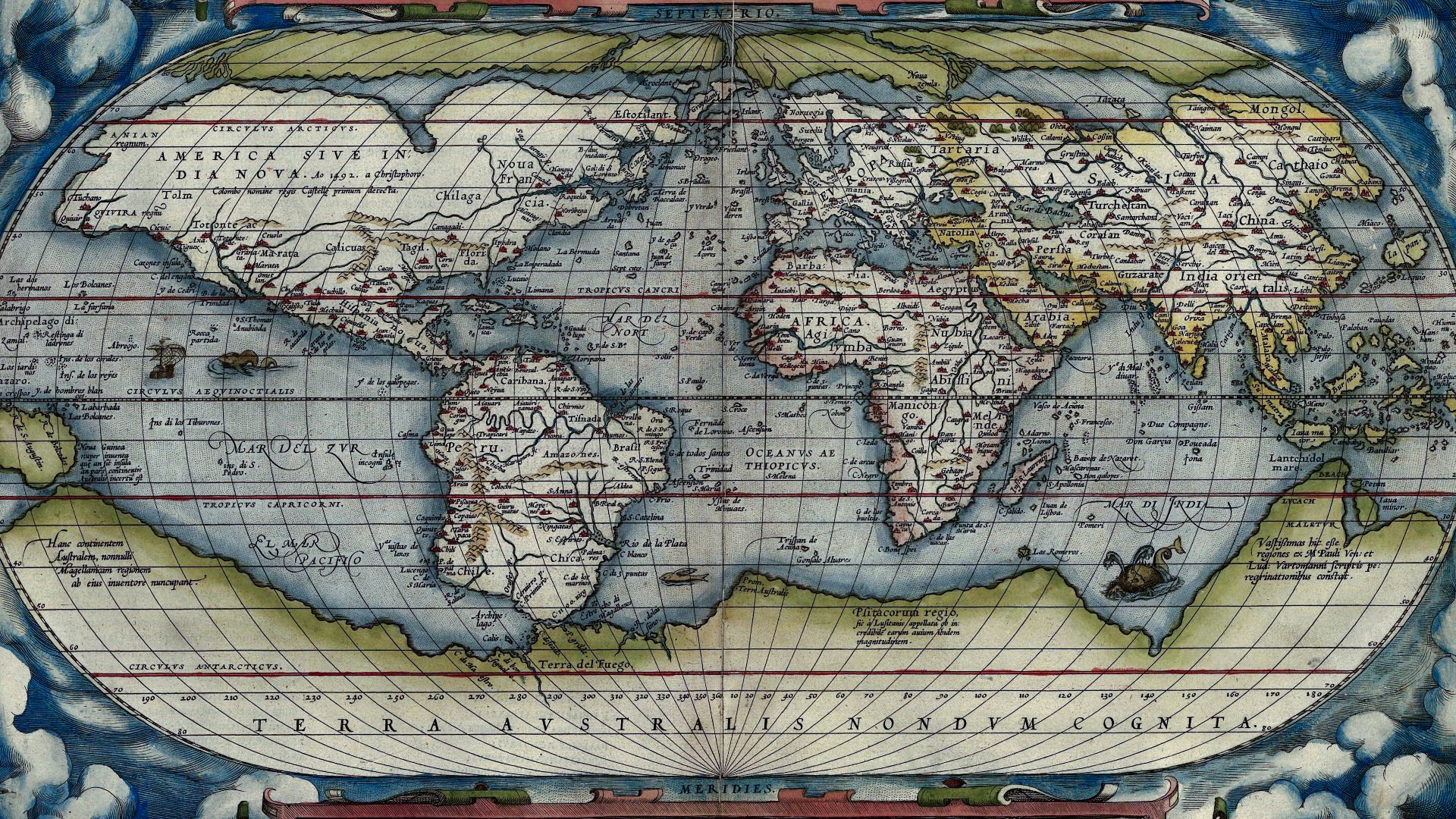 Ortelius world map 1570