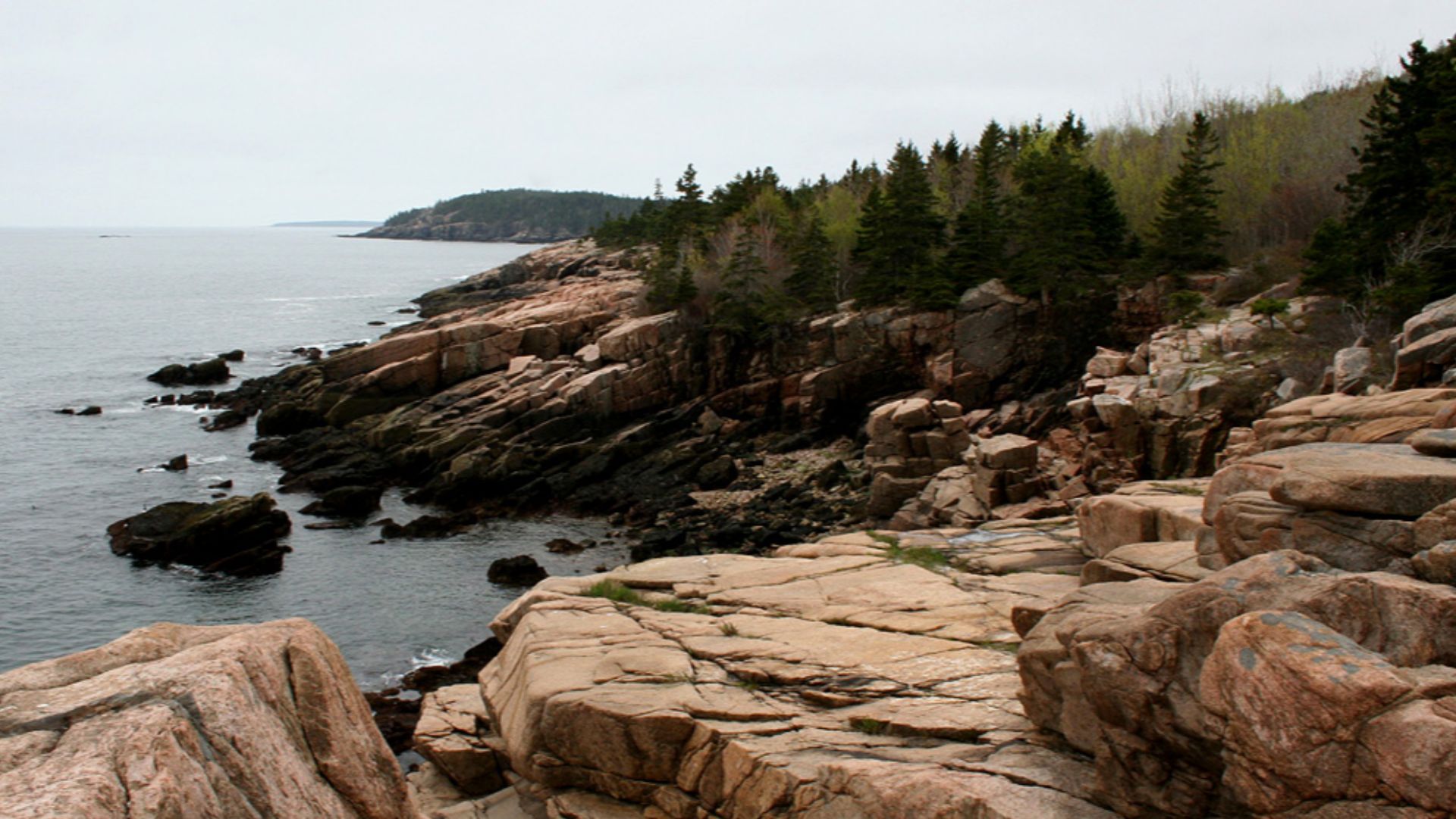 A rocky portion of the coastline in Acadia National Park, Maine, USA. This and other similar shots can be viewed at https://flickr.com/heycheckitout