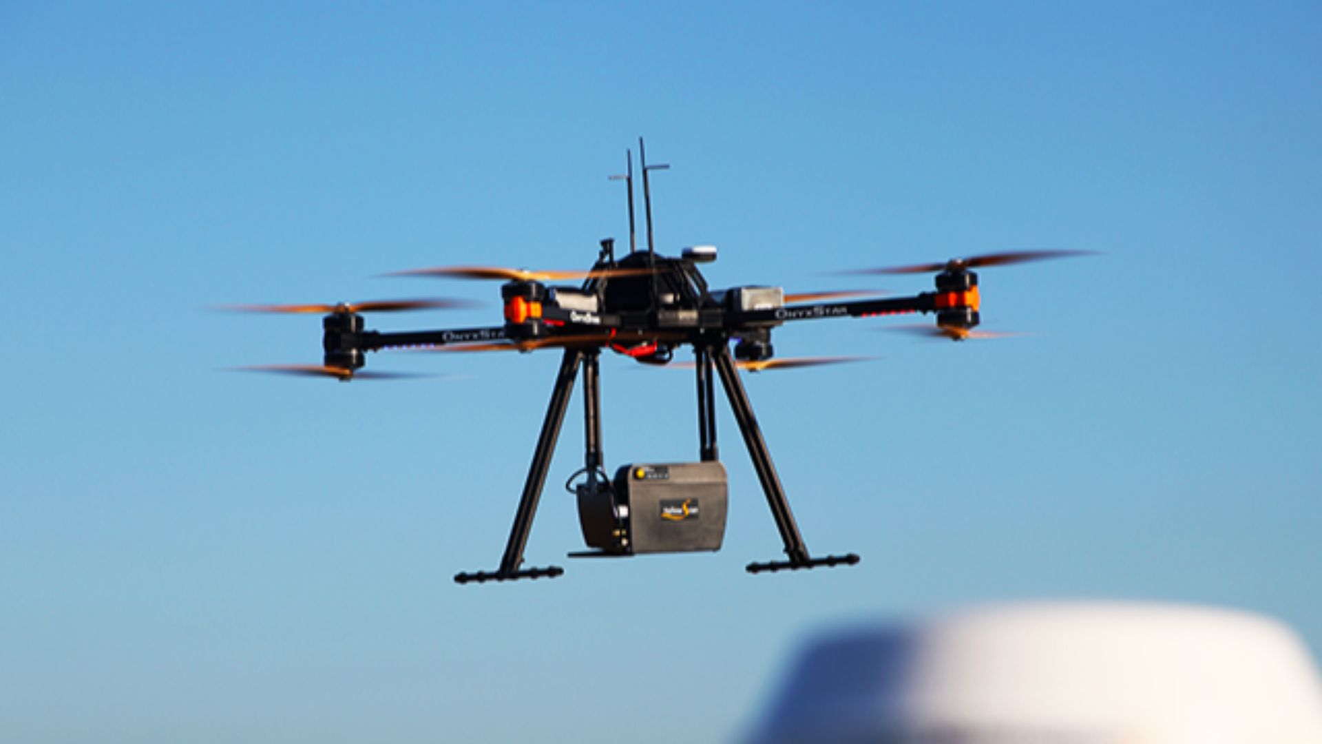 LIDAR survey being performed with a Yellowscan LIDAR on the OnyxStar FOX-C8 HD from AltiGator in November 2015, Belgium.