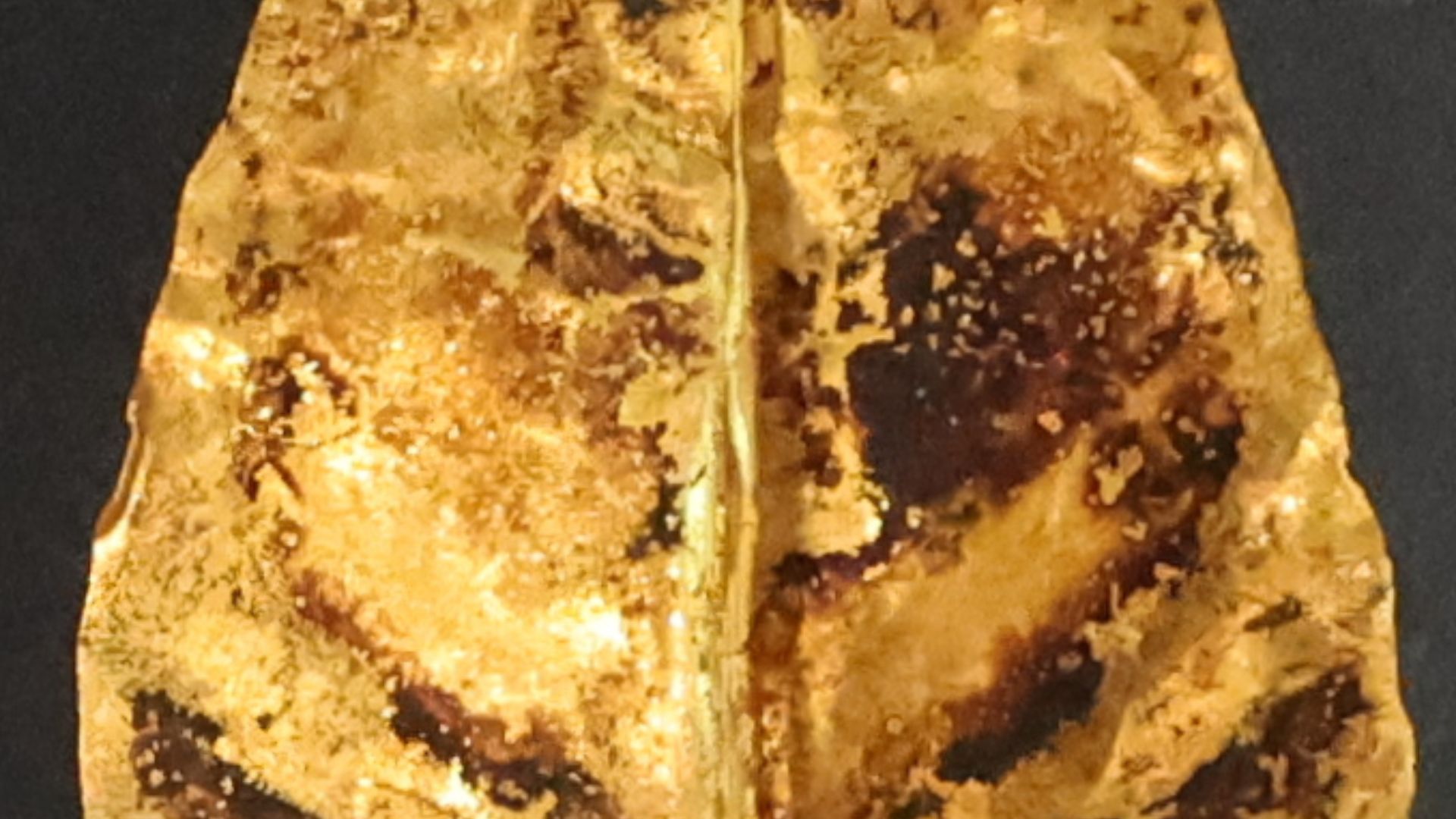 Photo of a Gold tongue amulet or Tongue Cover-Plate from hawara