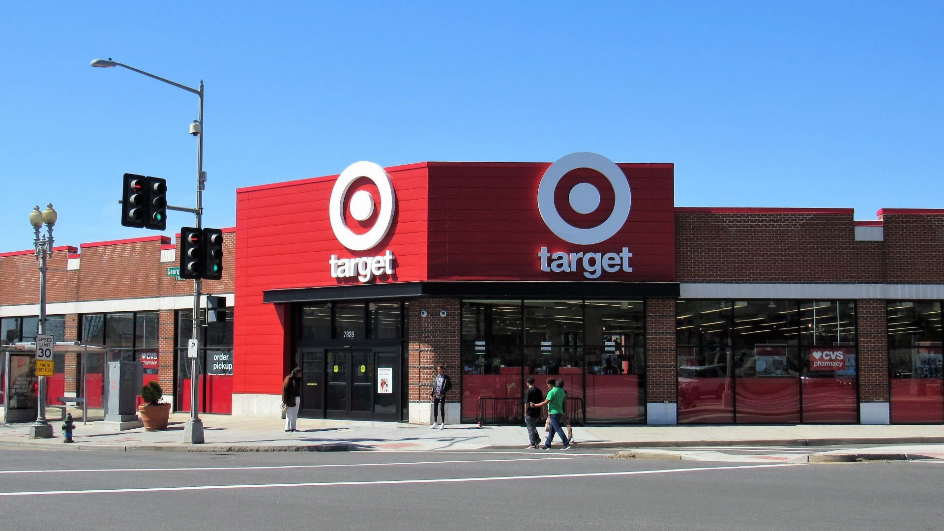This is a small footprint Target Store at Georgia and Eastern Avenues, NW in Washington, D.C. Silver Spring, Maryland is across Eastern Avenue from the store.