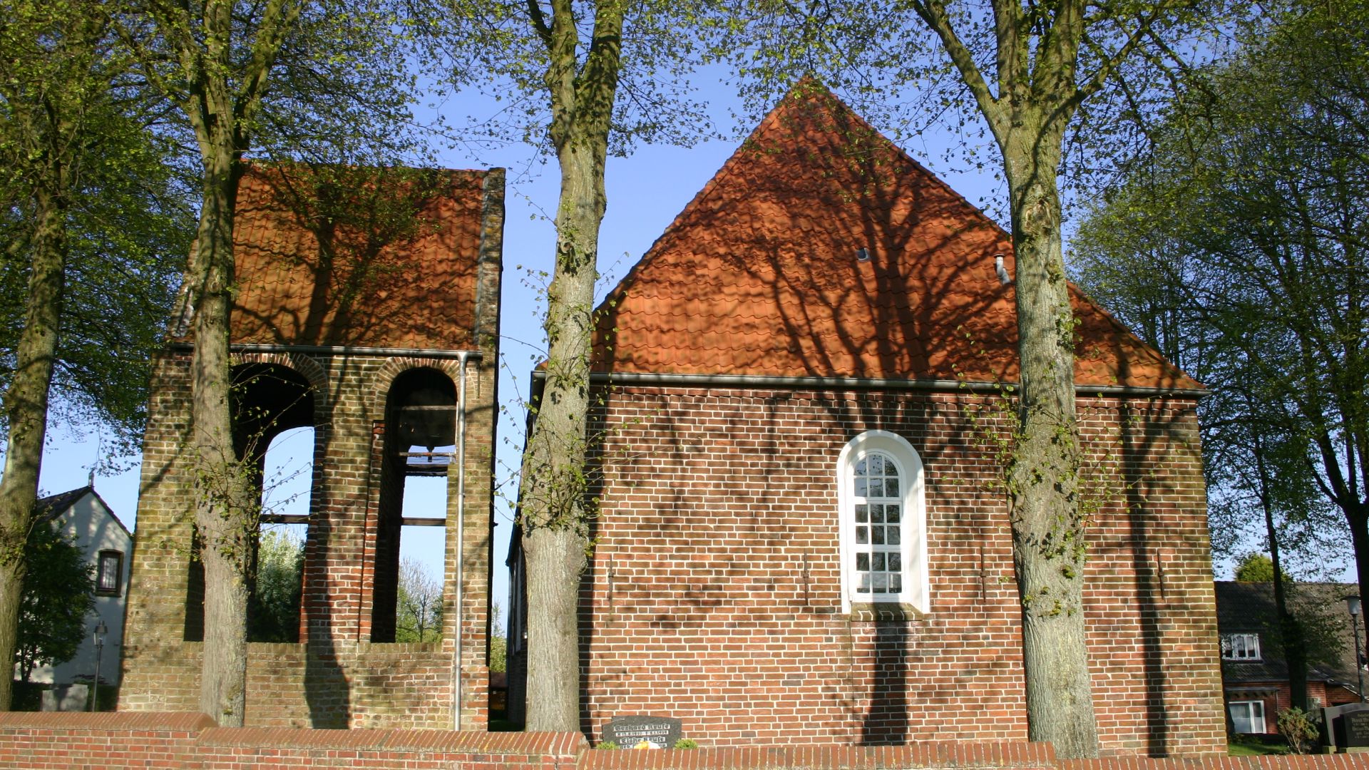 Historic church in Borssum, city of Emden, East Frisia, Germany