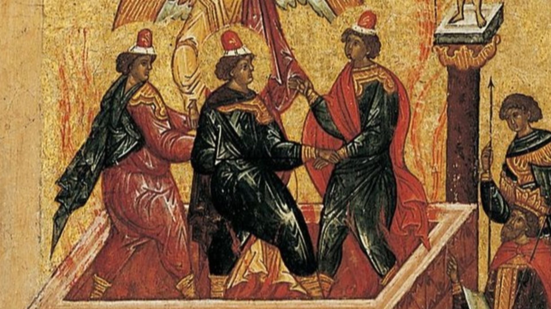 The Forty Martyrs of Sebaste and Four Men in the Fiery Furnace, Novgorod School - 15th Century, Timken Museum of Art, San Diego