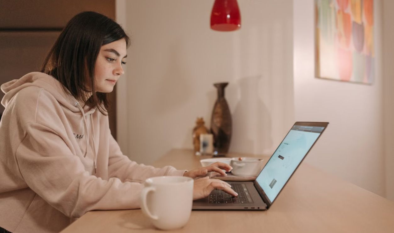 using laptop 
