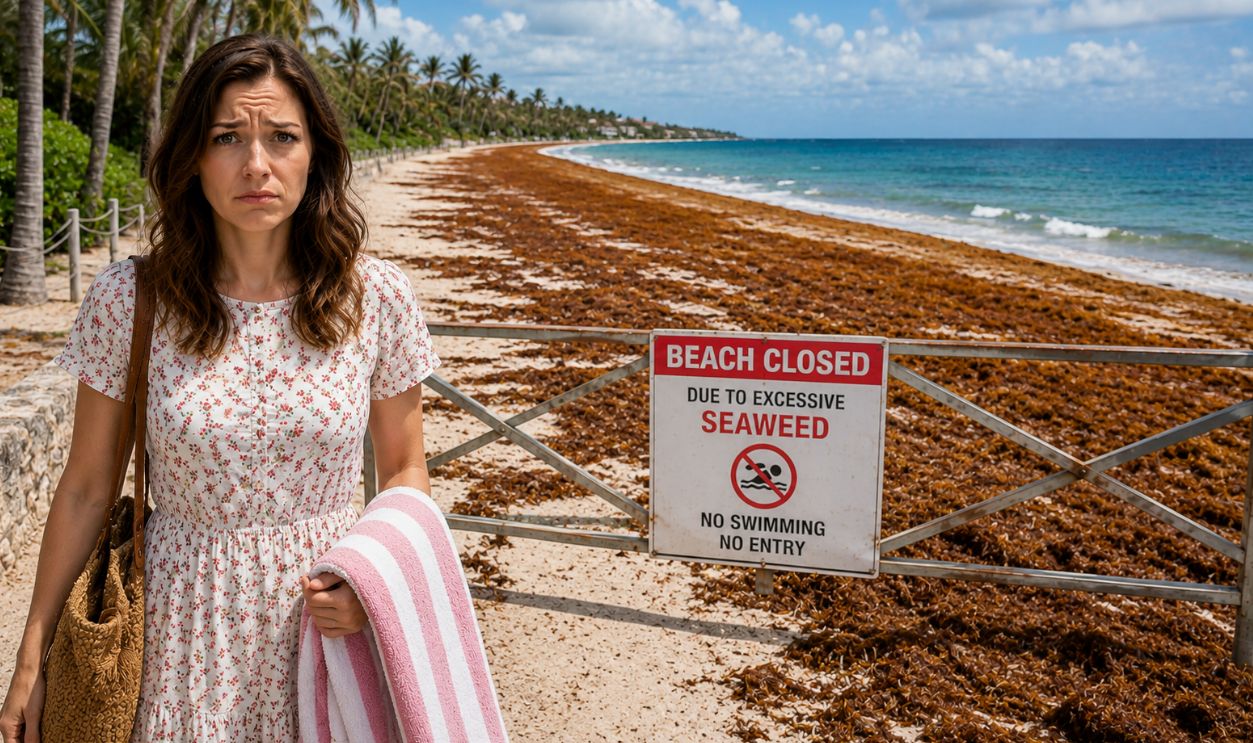 My resort closed the beach because of seaweed