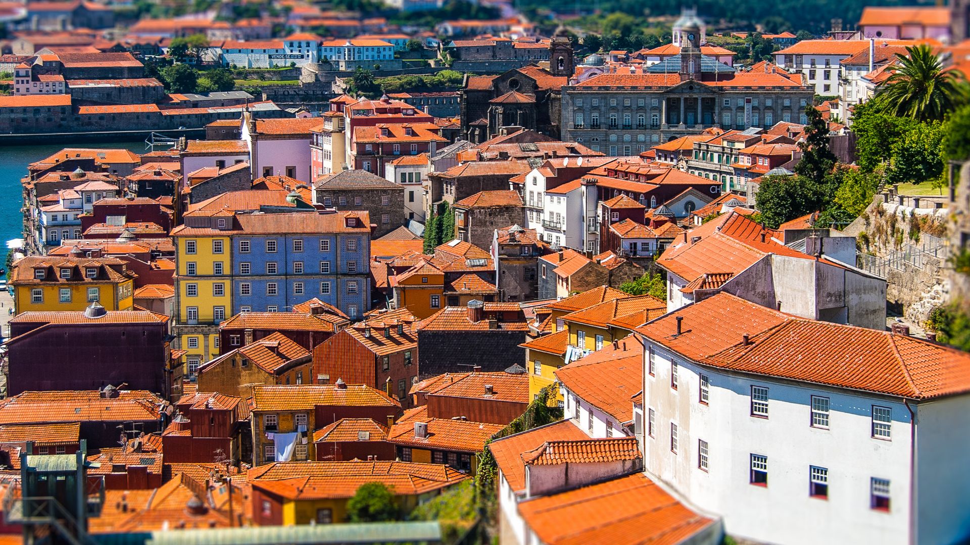 View of a part of Porto's downtown from Ponte Luis I.