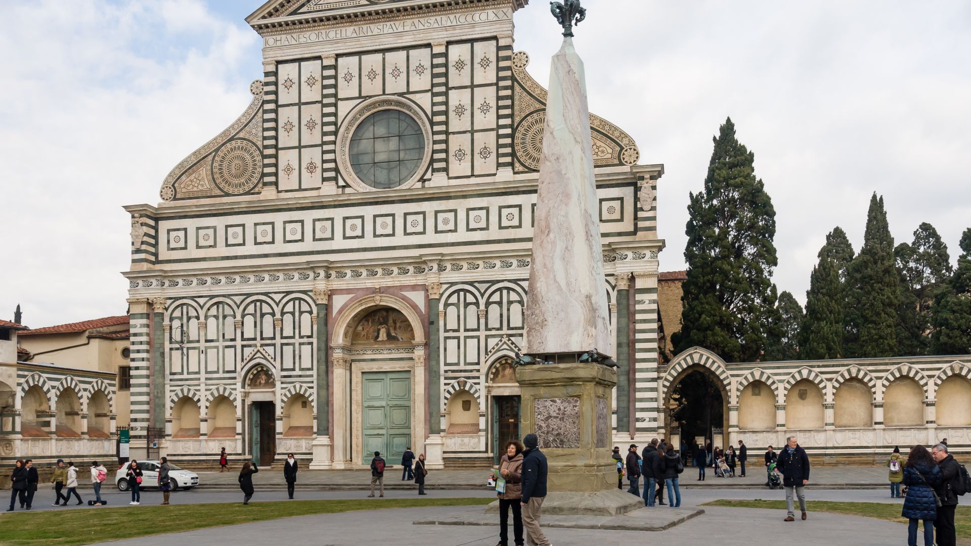 Florence, Italy: Exterior view of Santa Maria Novella