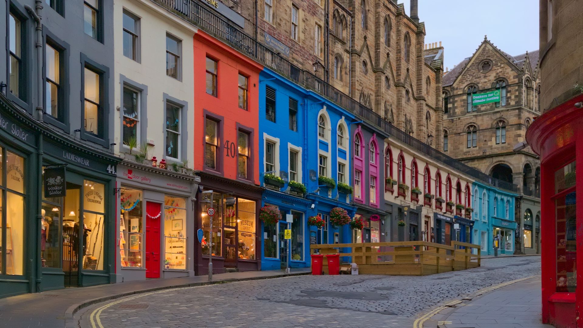 Victora Street in Edinburgh in the morning, before most shops opened.