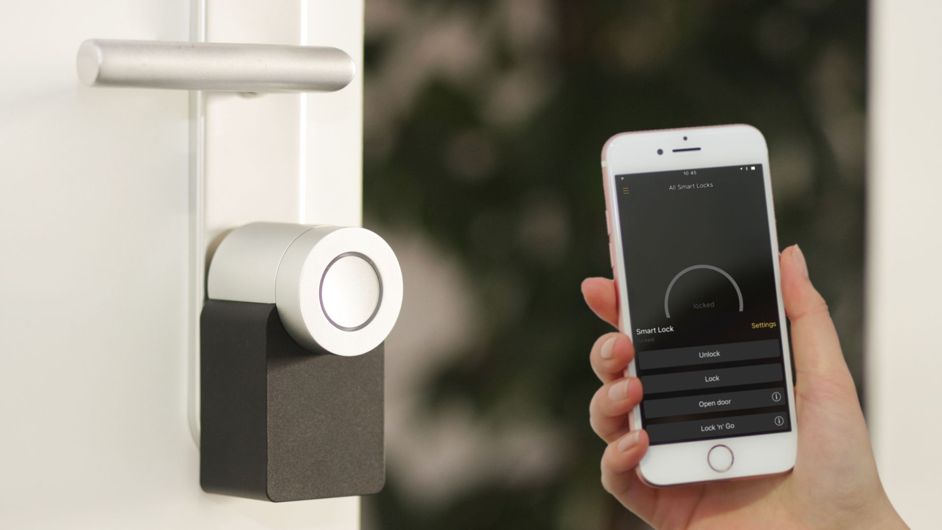 Nuki smart lock, controlled with iPhone