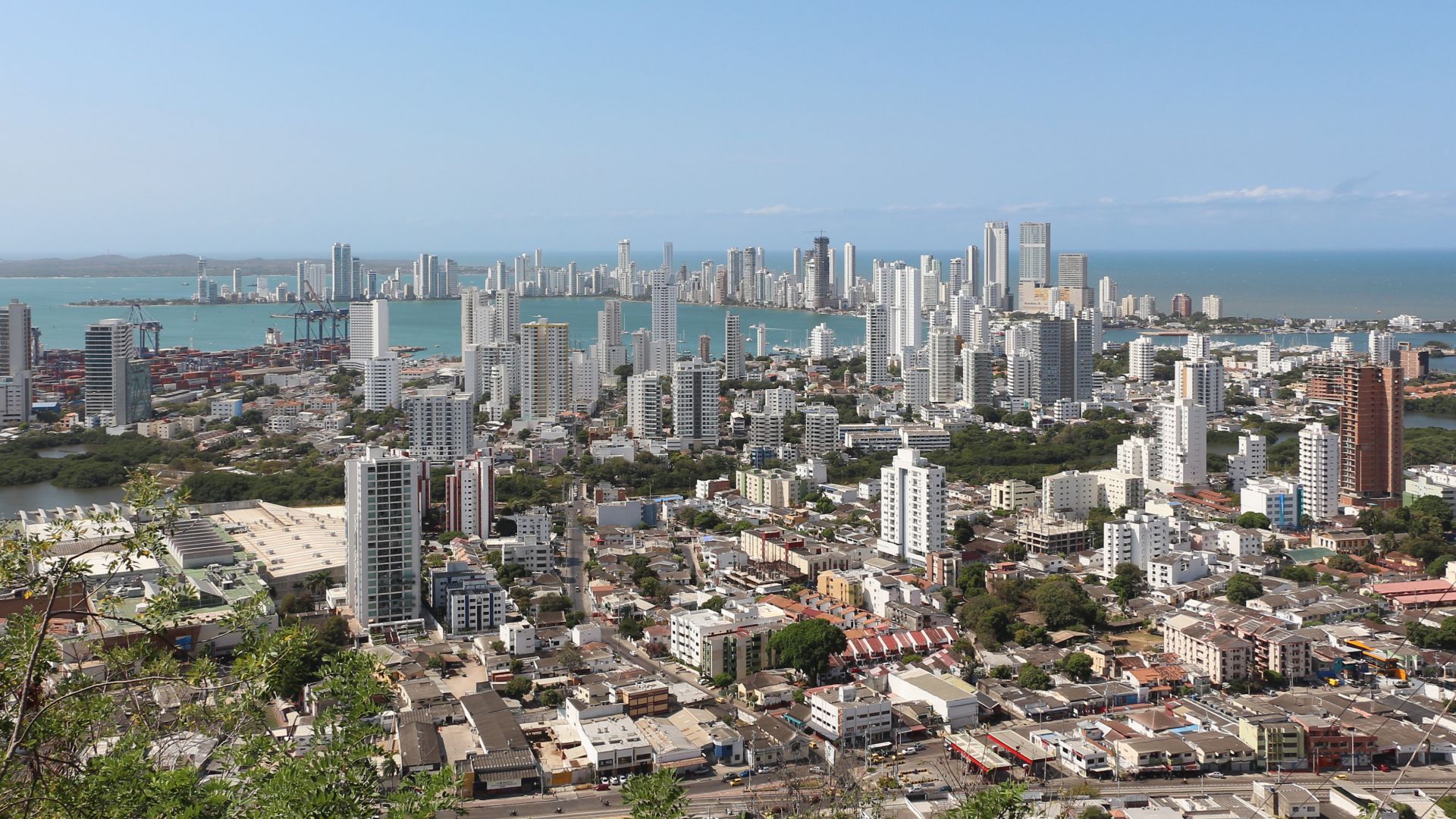 View of Cartagena from Convent of Santa Cruz de la Popa, Colombia