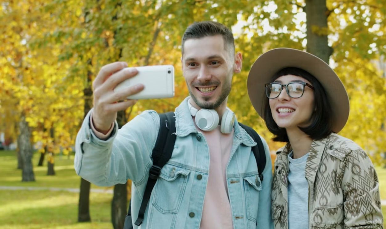 couple taking a selfie