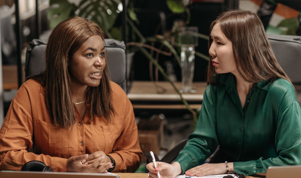 women talking