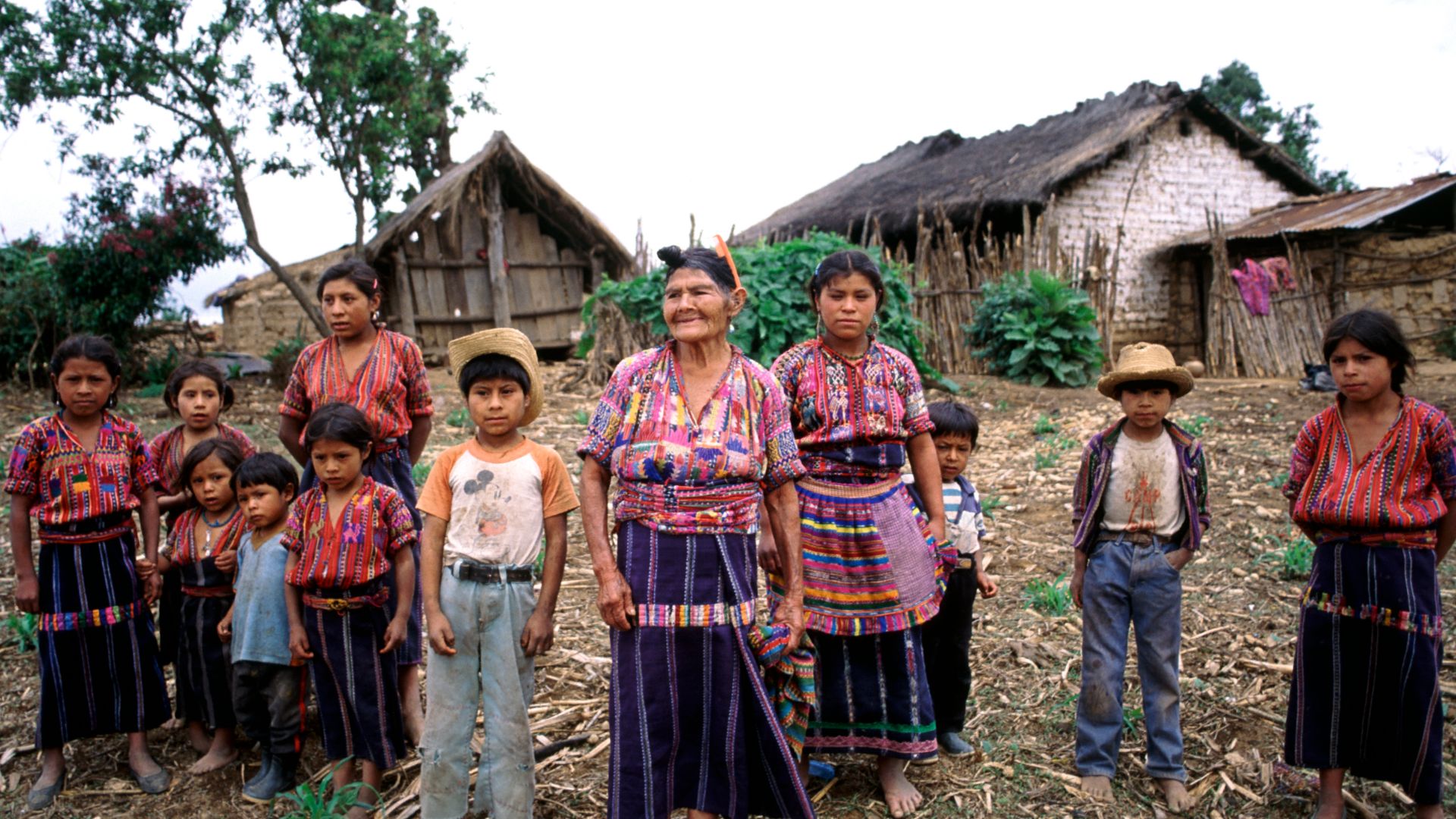 A Kaqchiquel family in the hamlet of Patzutzun, Guatemala, 1993