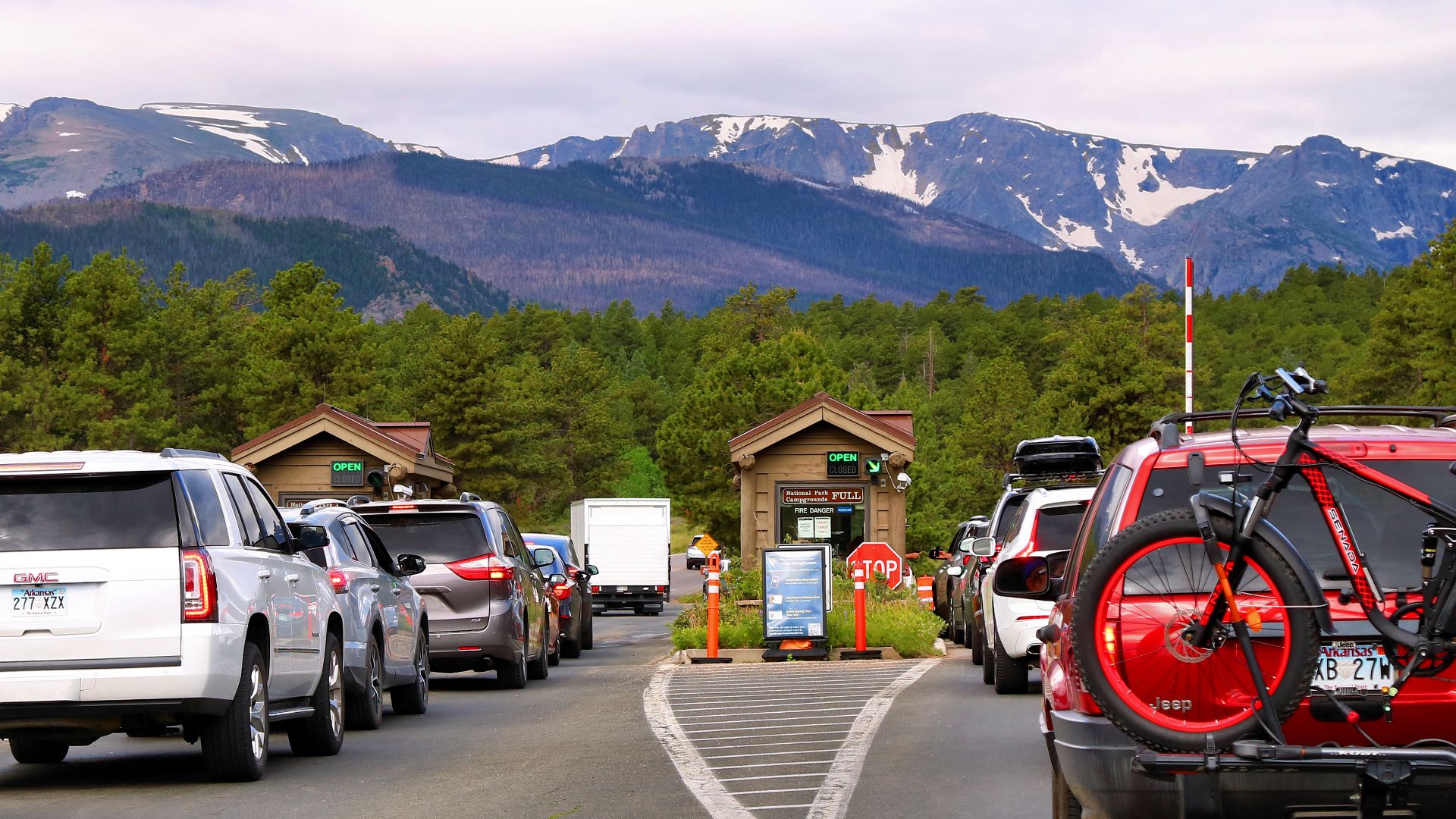 The Beaver Meadows (East) entrance to Rocky Mountain National Park near Estes Park, Colorado, United States.