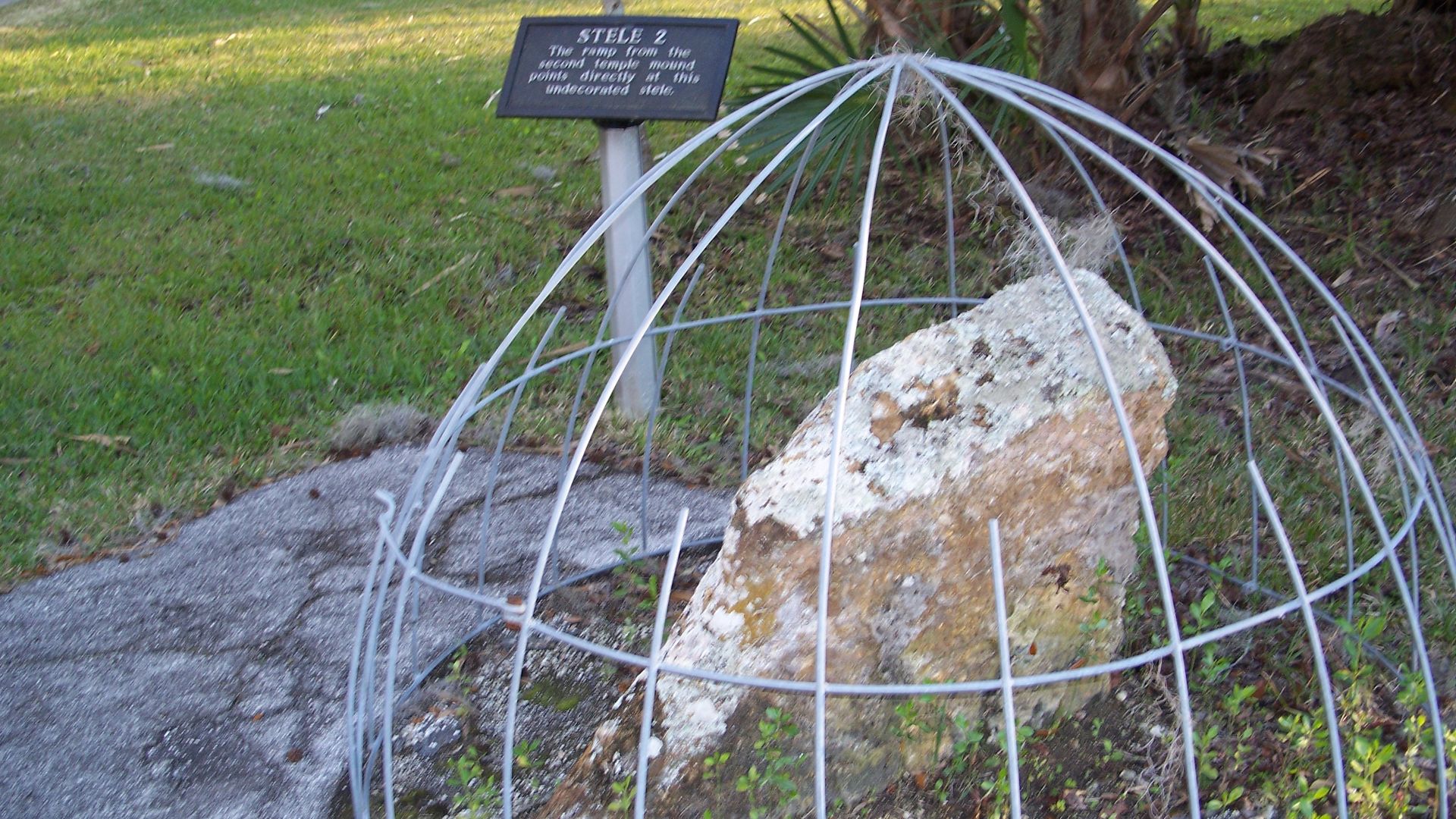 Stele remains in the Crystal River Archaeological State Park, in Crystal River, Florida