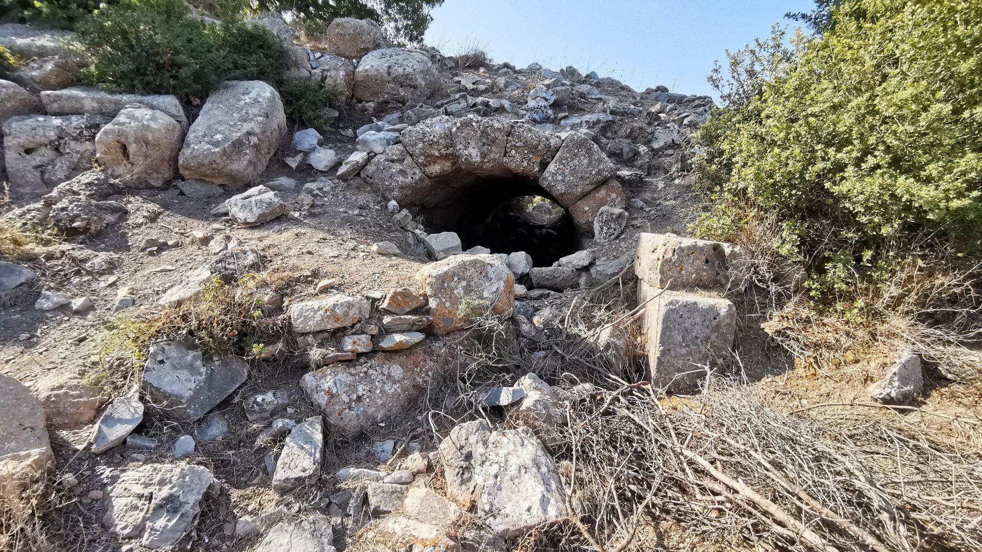 Ruined theatre of Notion ancient city in Asia Minor