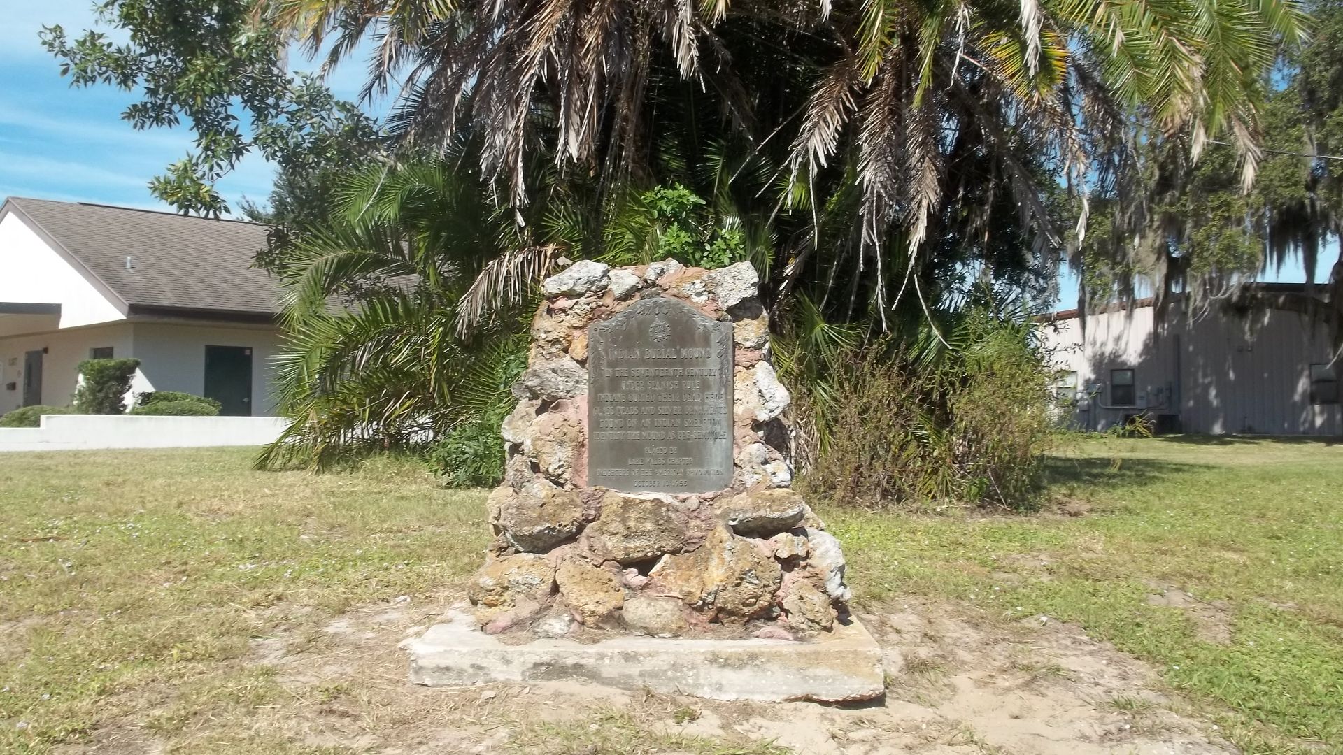 Frostproof, Florida: Plaque on Indian burial mound