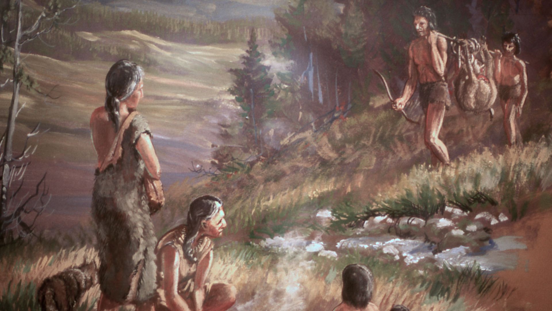 Early human history (book illustration); Artist unknown; No date; History - Indians