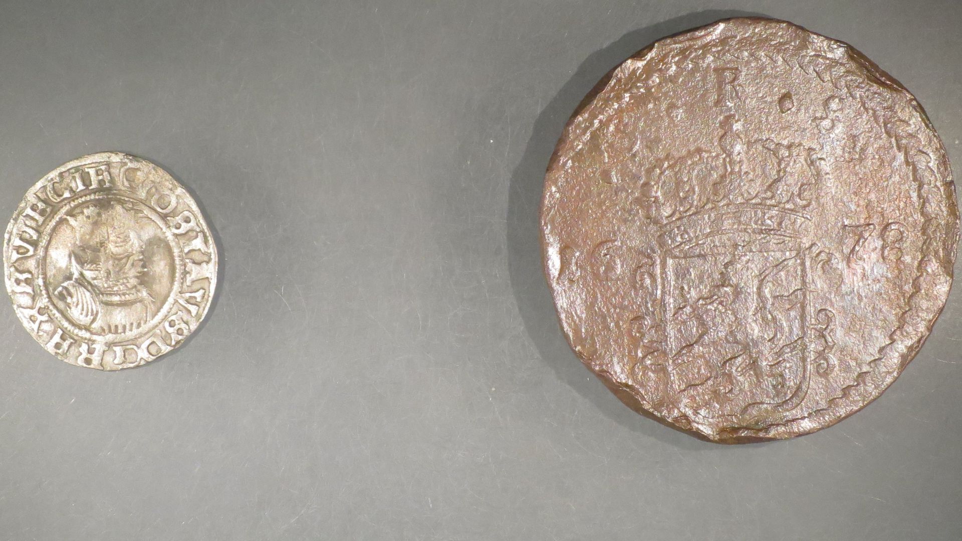 Coins of Gustav Vasa and Karl XI, Archbiship's Pallace Museum, Trondheim