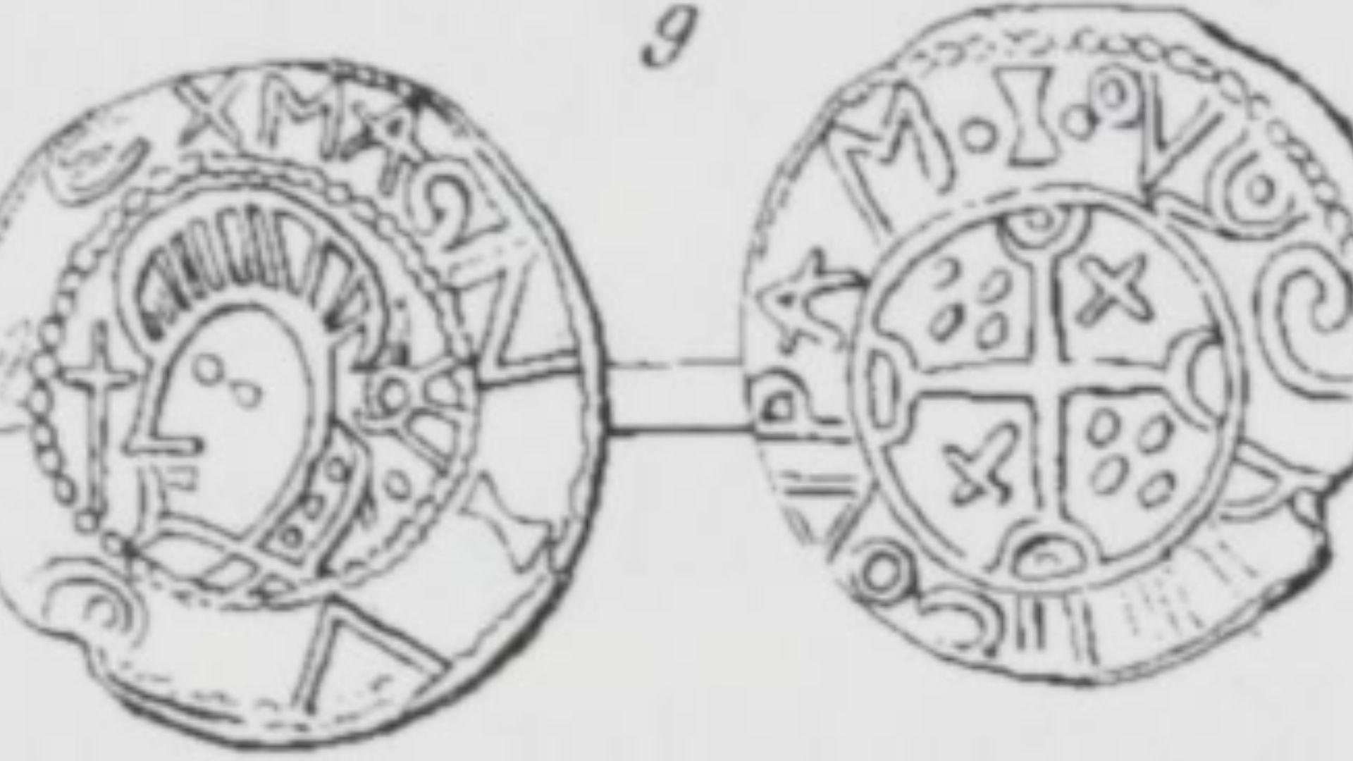 Coin from the reign of Magnus Barefoot, as identified in Skaare, Kolbjørn (1995). Norges mynthistorie. 2. Universitetsforlaget. p. 14.
