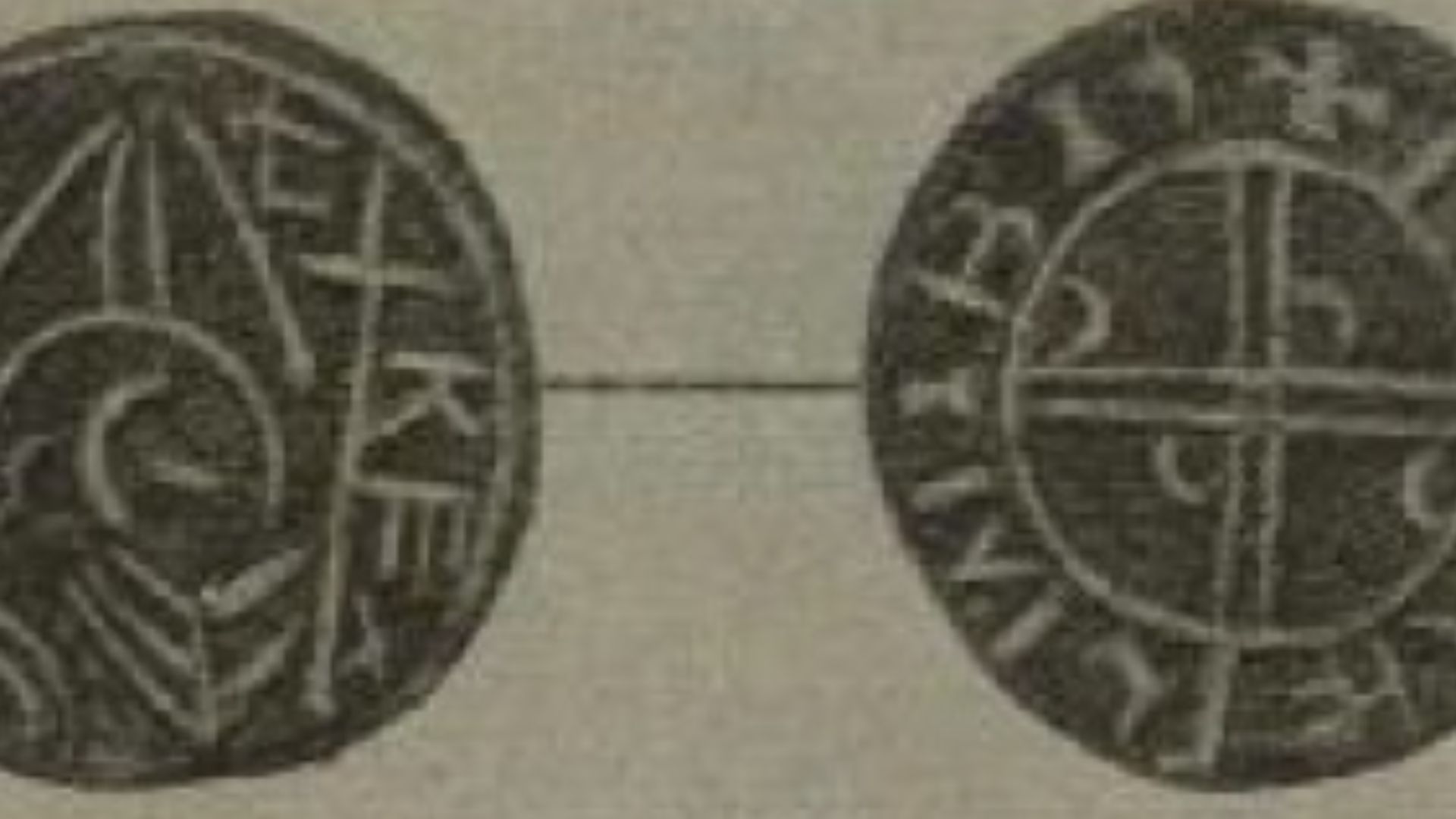 Coin of Olaf III of Norway, cited from Skaare, Kolbjørn (1995). Norges mynthistorie. 2. Universitetsforlaget. p.11.