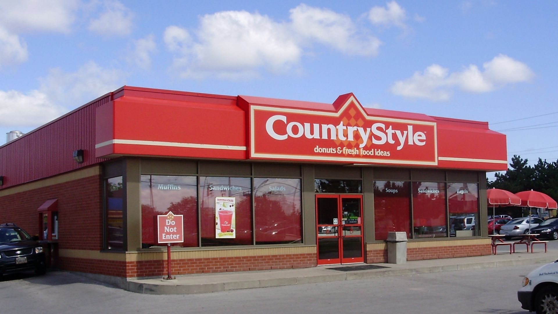 A Country Style coffee shop at the intersetion of Ontario Street South and Derry Road in Milton, Ontario, Canada.