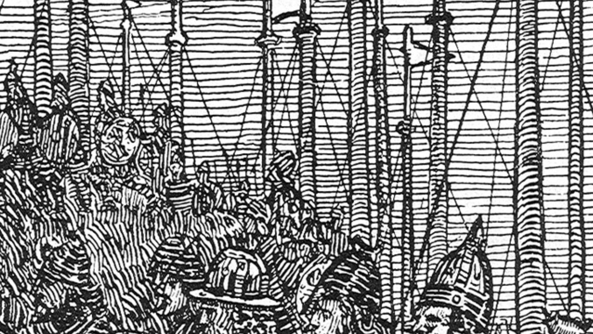 Illustration from: Storm, G , ed. (1899) Norges Kongesagaer, Vol. 2, Heimskingla II, I.M. Stenersens Forlag, page 544. The caption reads: