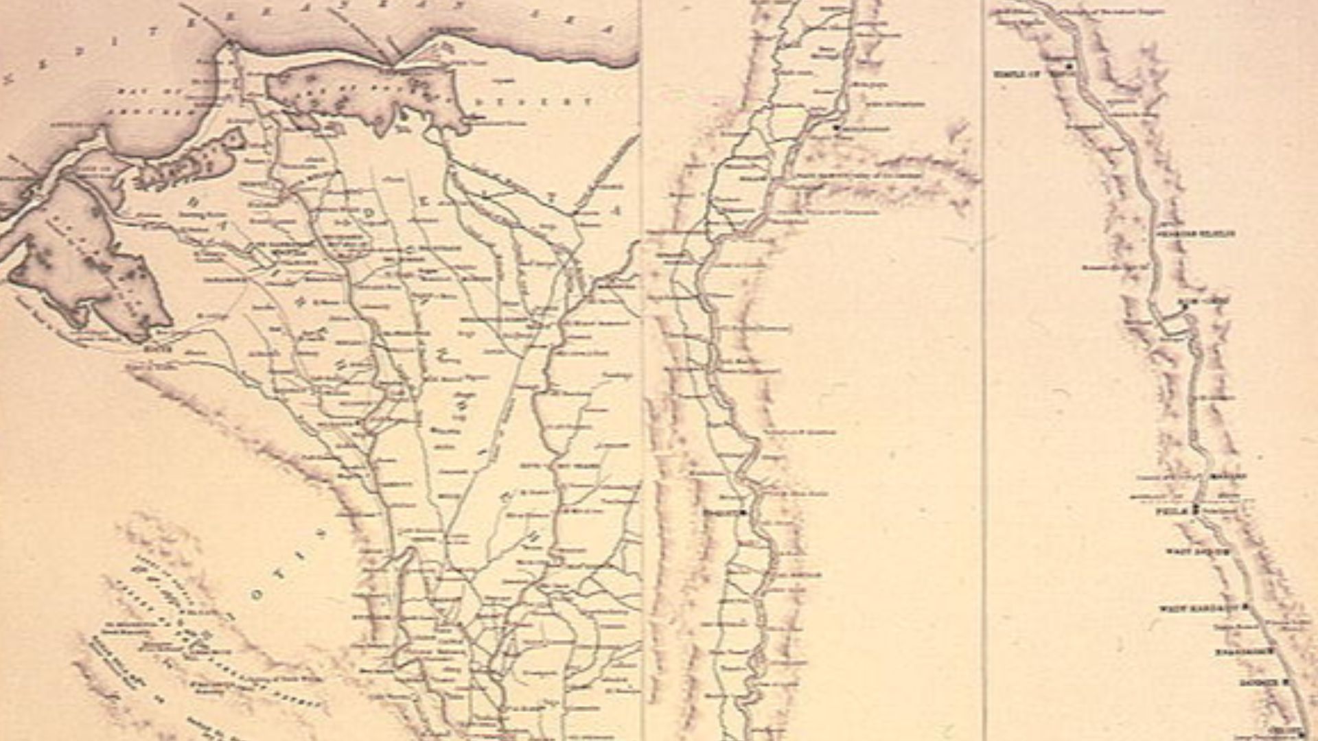 Title: Map to illustrate the sketches of Egypt and Nubia, 1849. Obelisk of Heliopolis 1839 / David Roberts, R.A.
Abstract/medium: 1 print : lithograph, color.