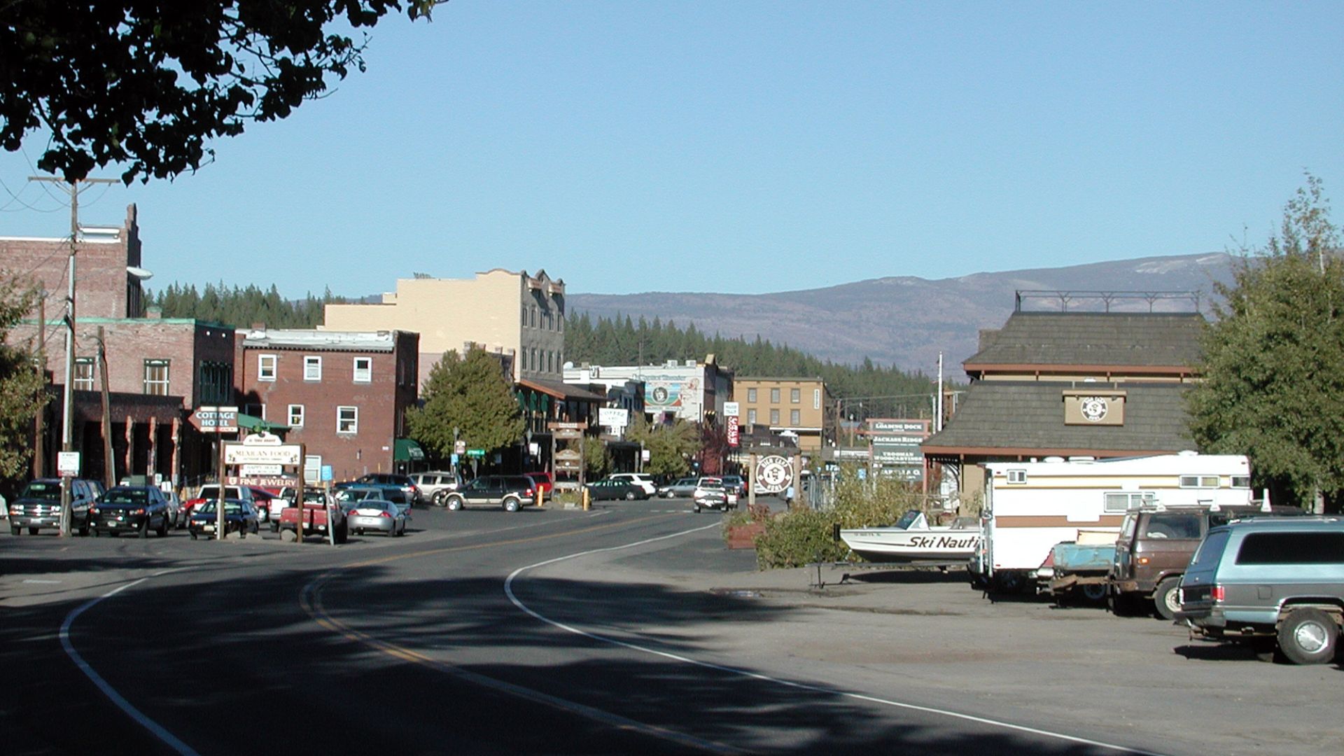 Donner Pass Road in downtown Truckee, Northern California.