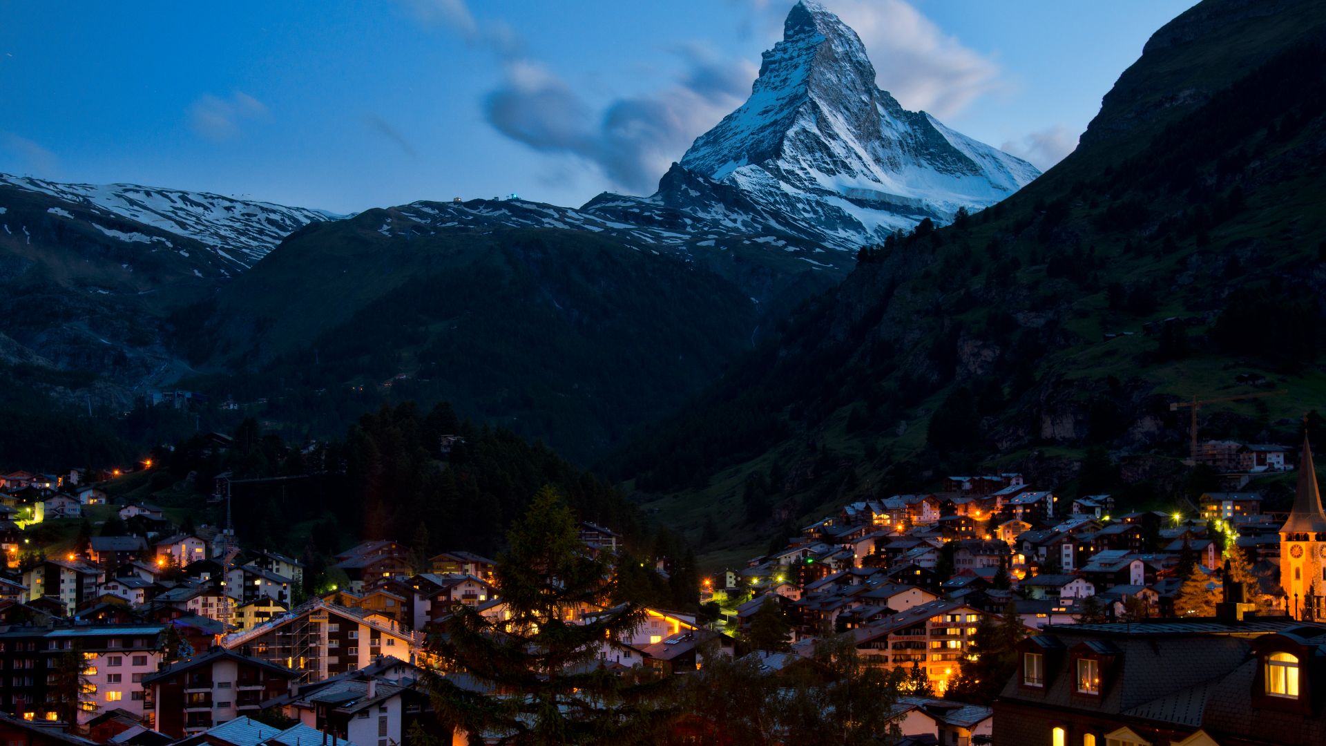 zermatt switzerland matterhorn night 2012