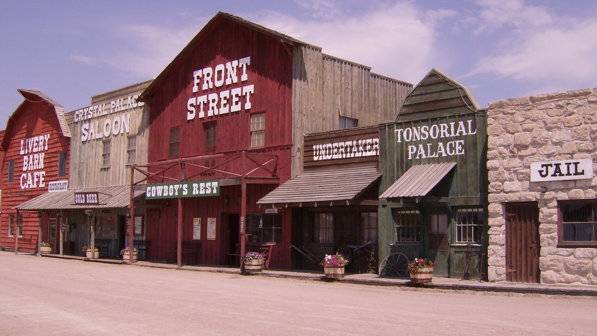 Stores on Front Street in Ogallala, Nebraska.