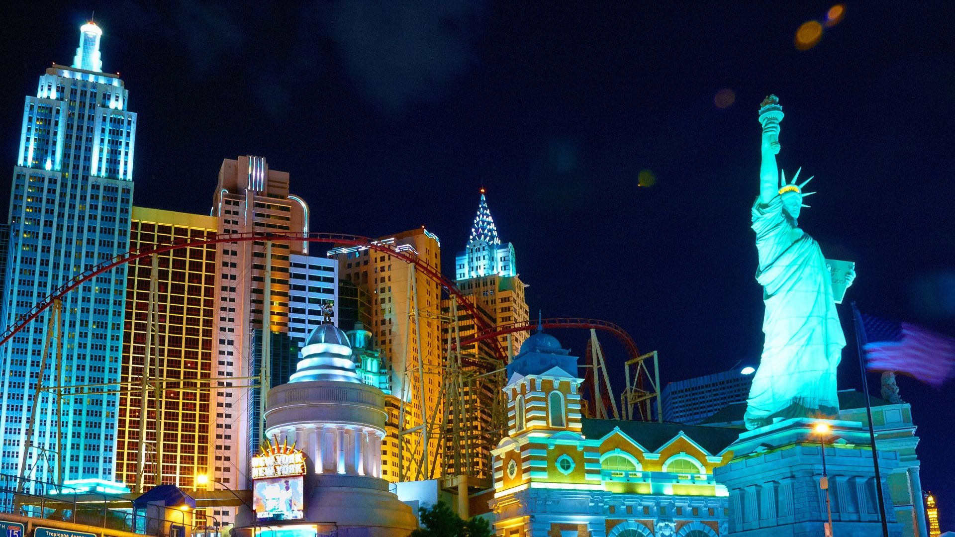 Las Vegas Strip with close look to