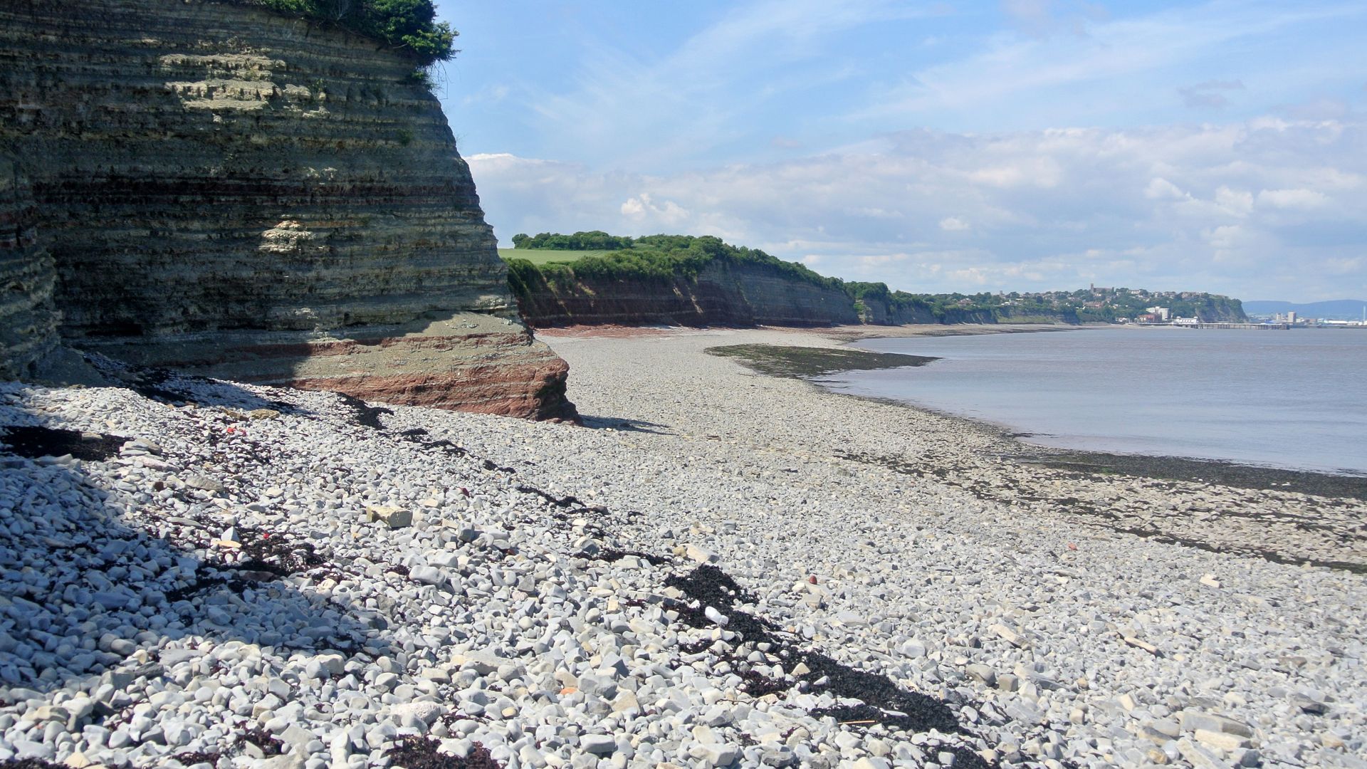 Lower Lias rocks exposed at Lavernock Point, south Wales.