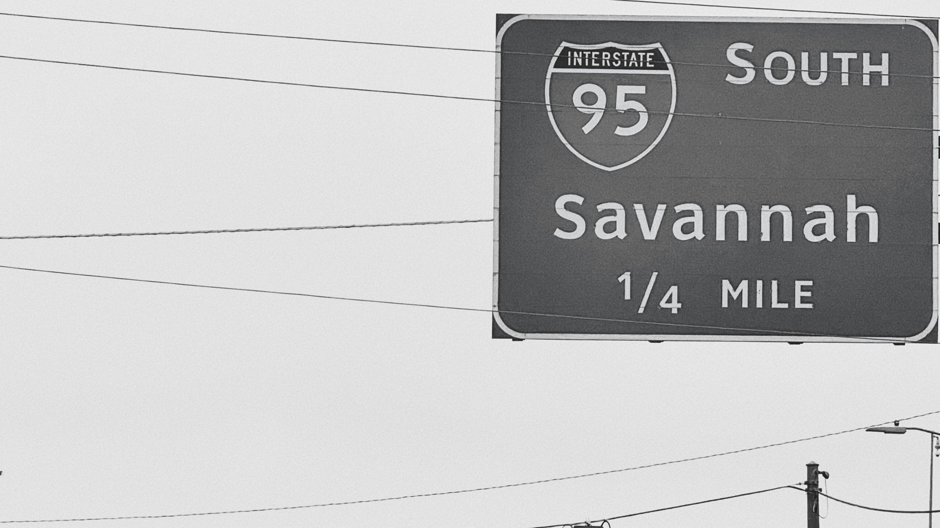 I-95 south sign pointing towards savannah