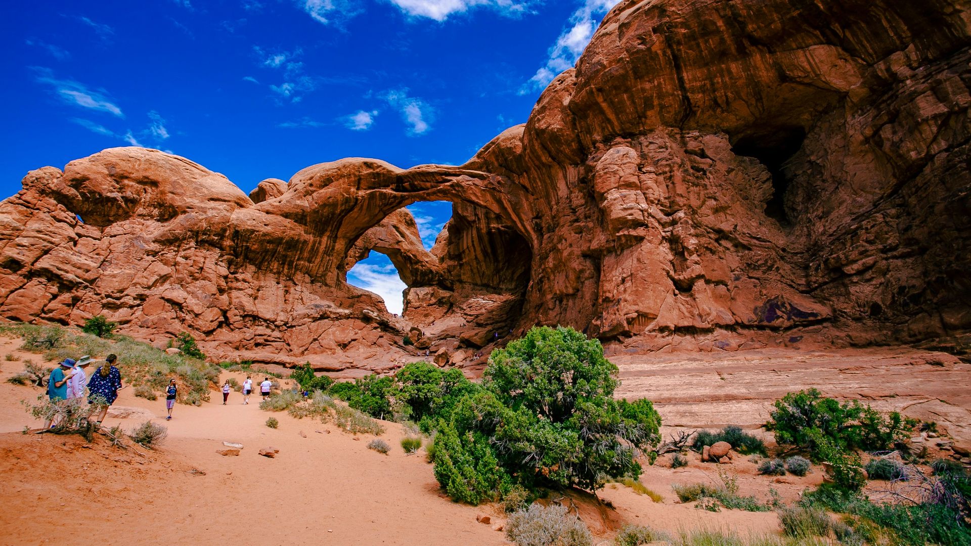 brown rock formation near green trees under blue sky during daytime