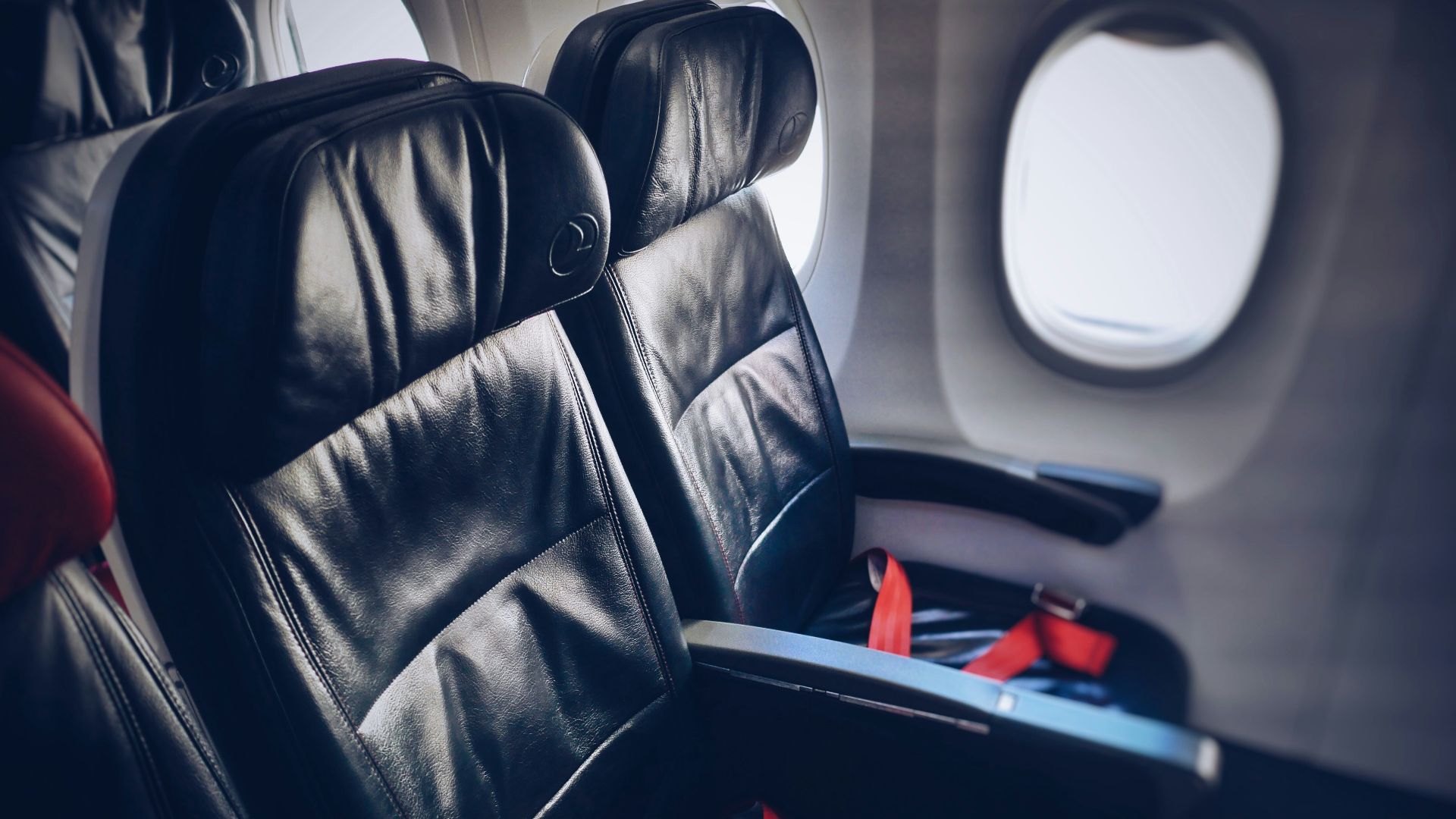 interior photography of airline seats