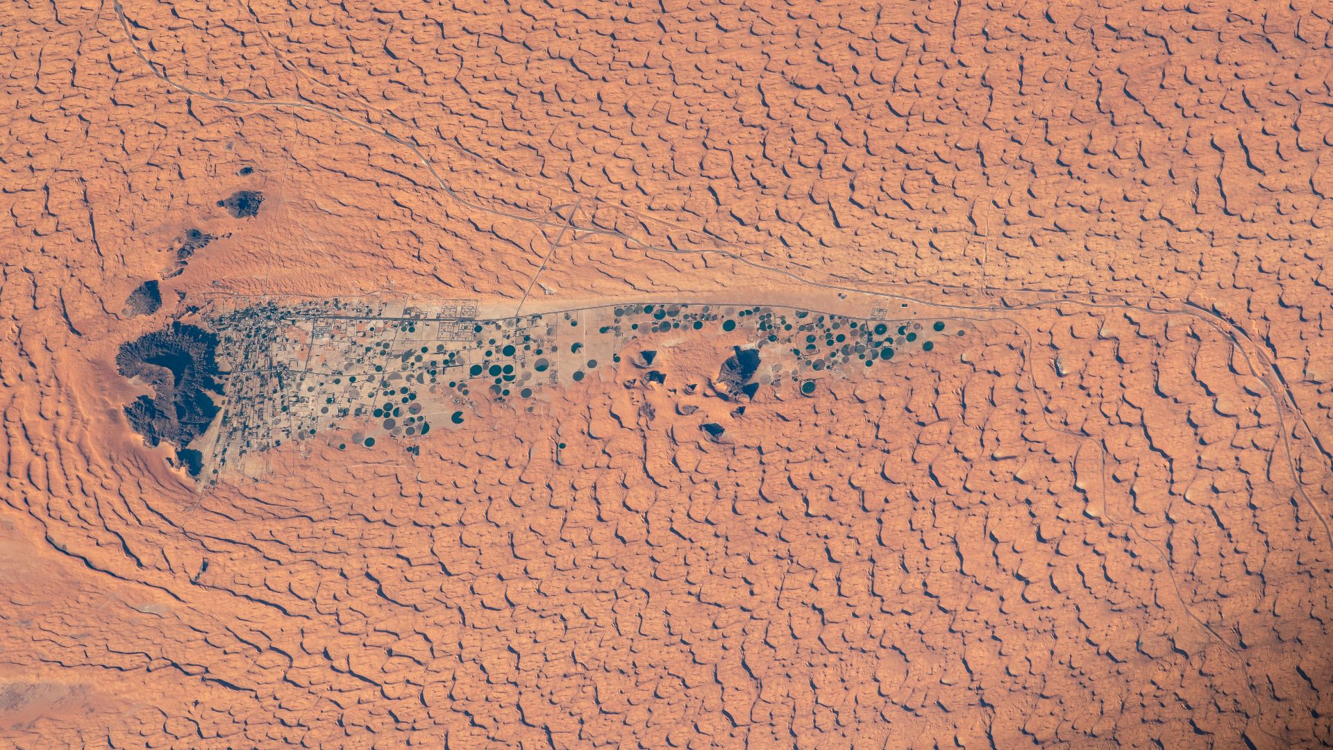 View of Saudi Arabia taken during ISS Expedition 64.