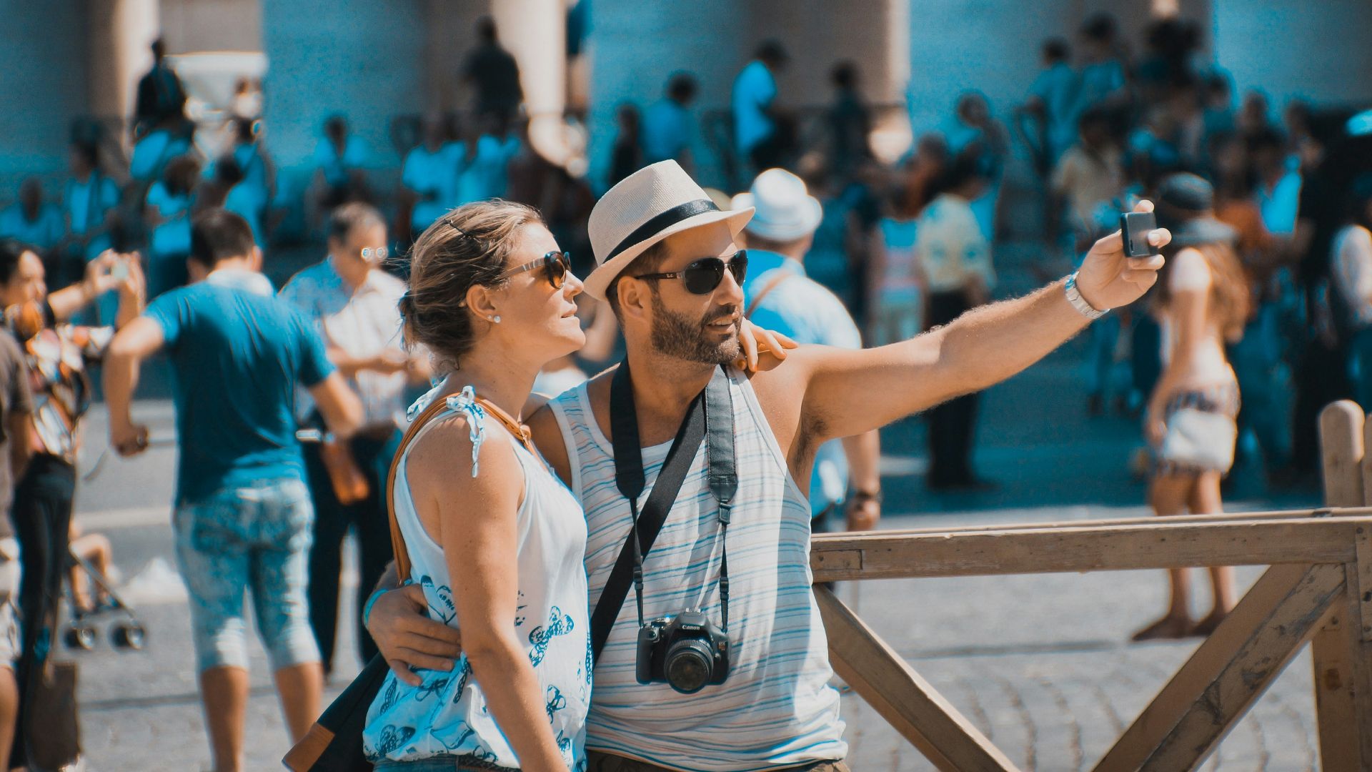 couple taking selfie