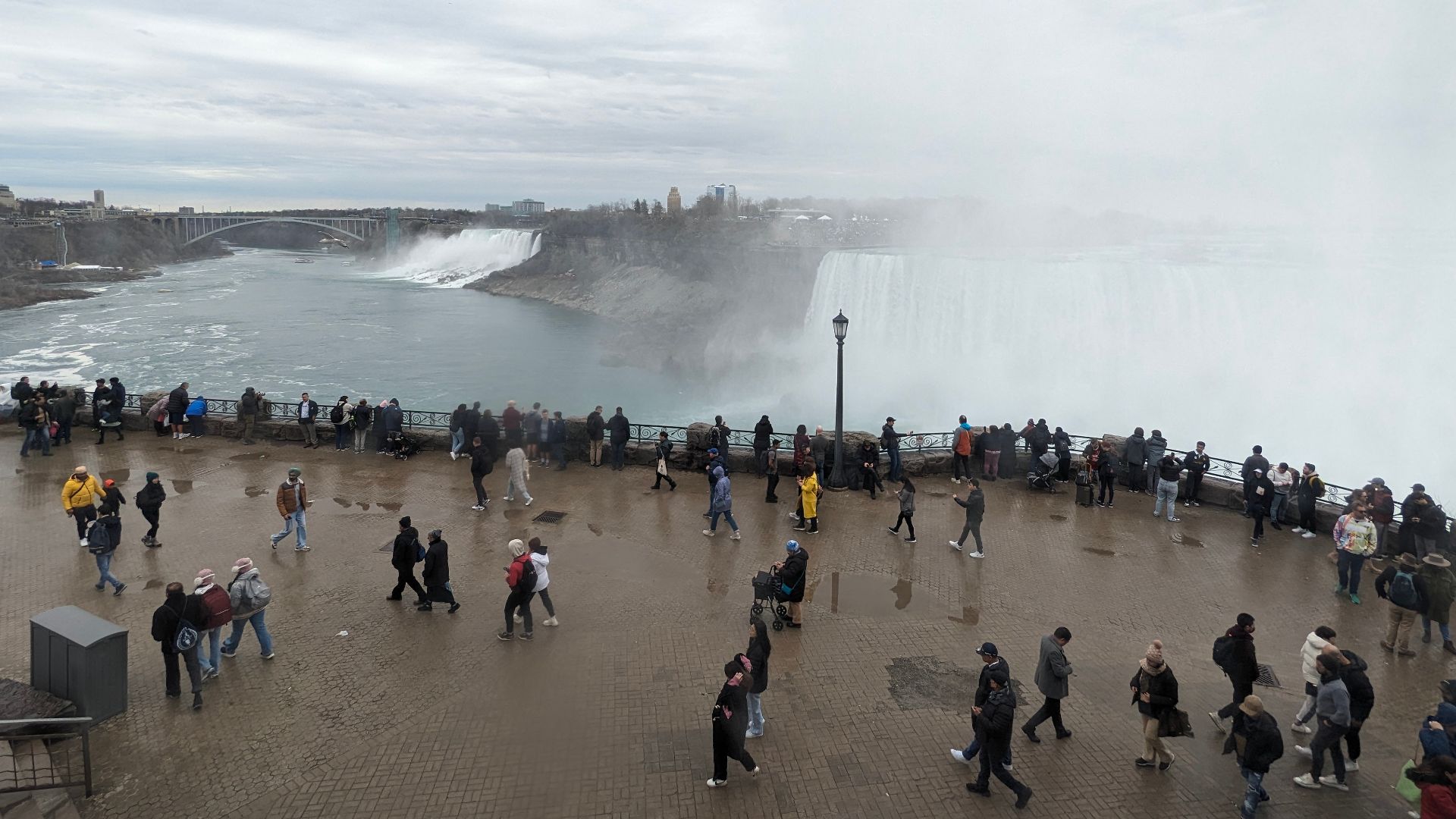 Niagara Falls on 8 April 2024, before the total solar eclipse.