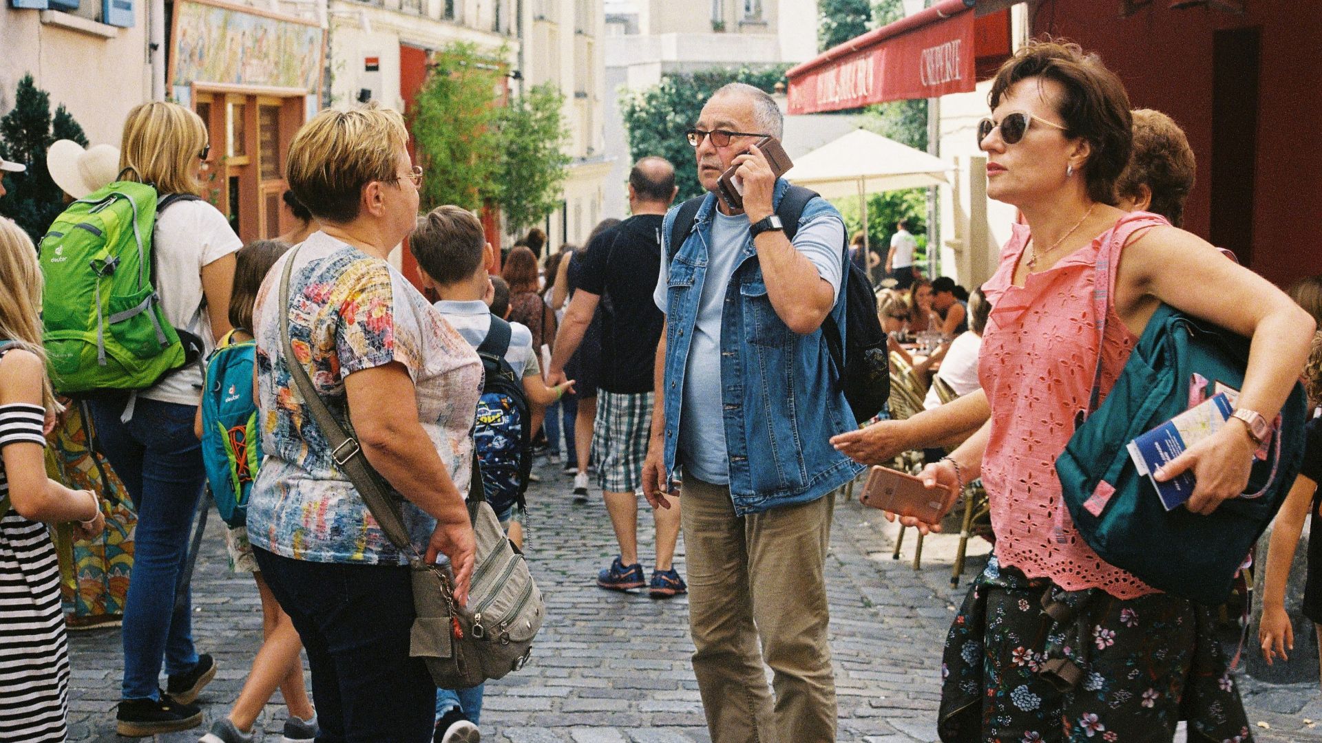 people on street