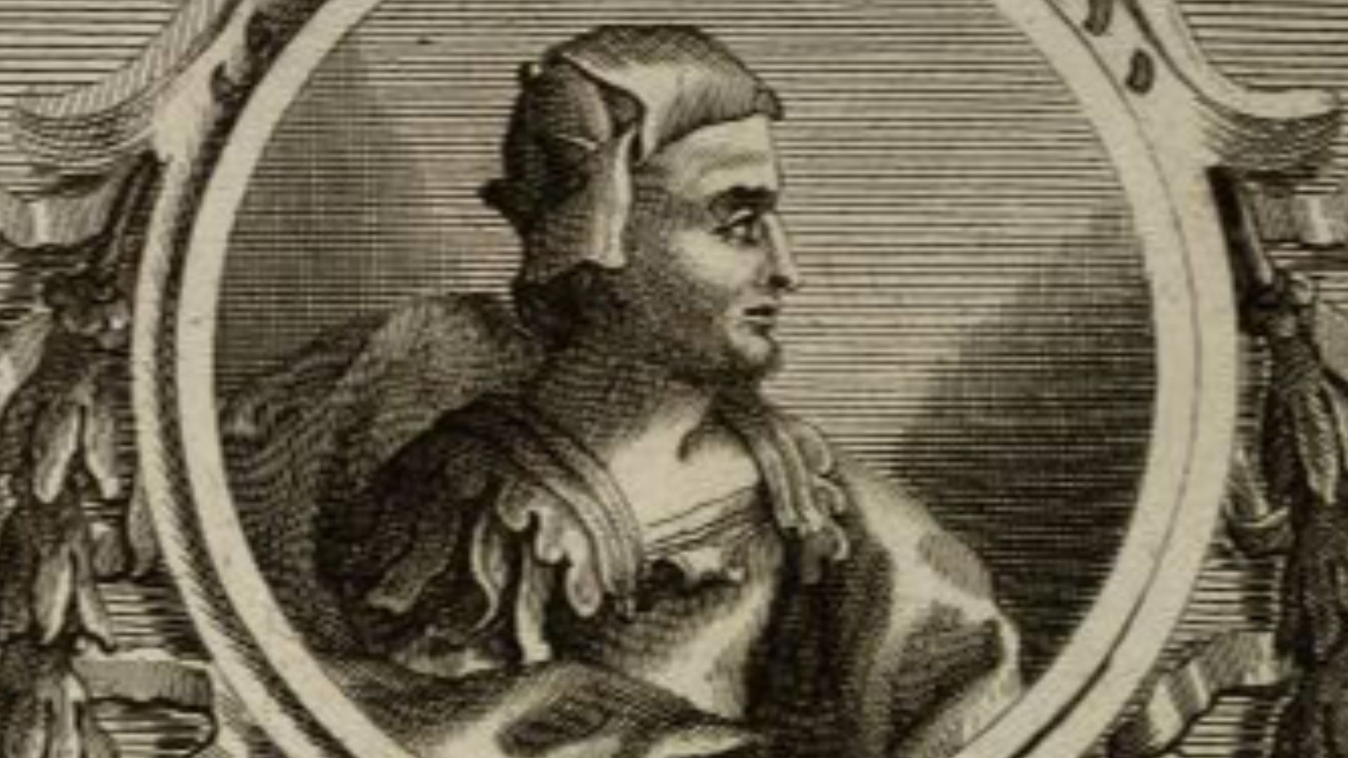 Portrait of Ahaziah (864-841 BC), King of Judah, engraving from Epitome historico-chronologica gestorum omnium patriarcharum, ducum, judicum, regum, et pontificum populi hebraici (Historical-chronological summary of the patriarchs, chiefs, judges, kings a