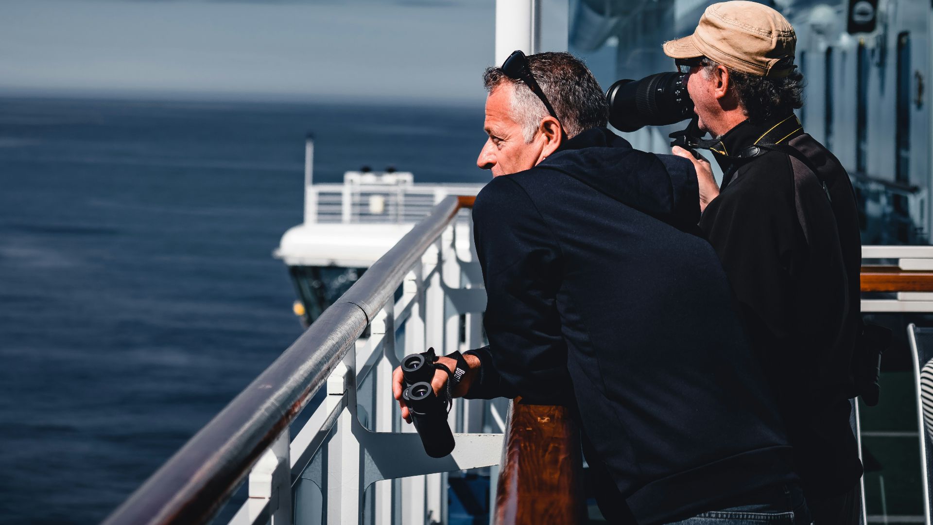 men on cruise on sea